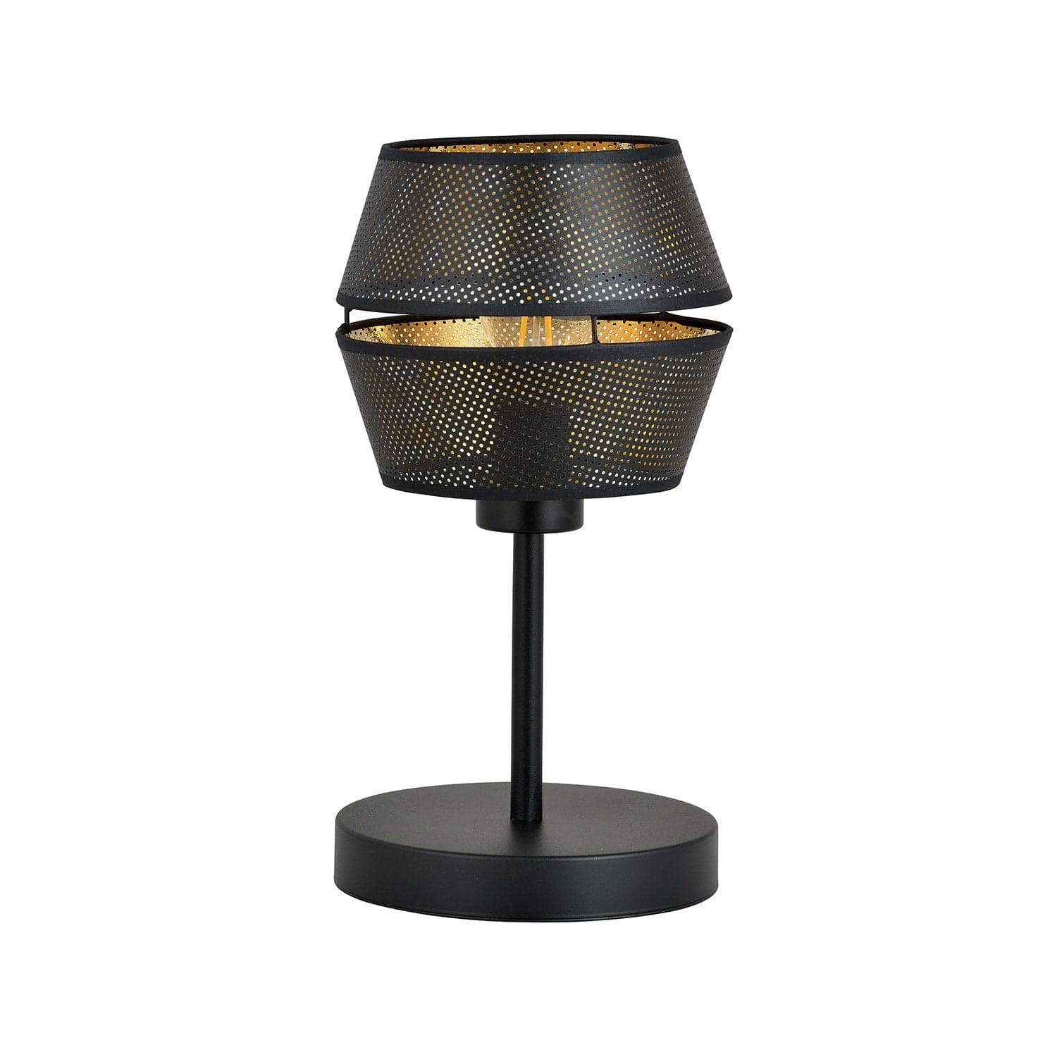 Lumetto Contemporaneo 1 Luce Malia In Metallo Nero E Oro in Lampade da tavolo e abat-jour LuceArt - Montecorvino Pugliano, commercioVirtuoso.it