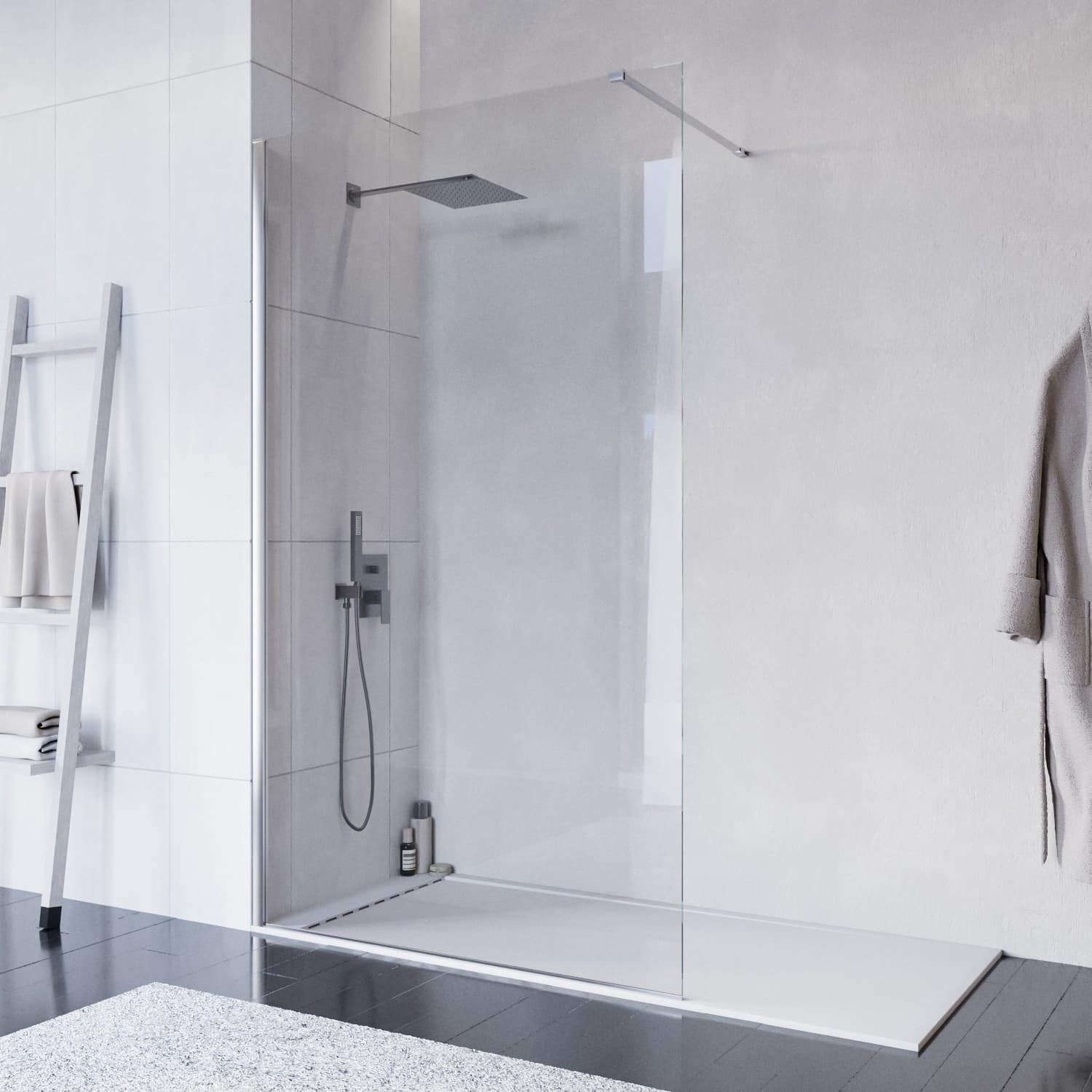 Doccia walk-in 70 cm h200 vetro 8mm anticalcare trasparente ISIDE in Box doccia Mondialshop - Parabiago, commercioVirtuoso.it