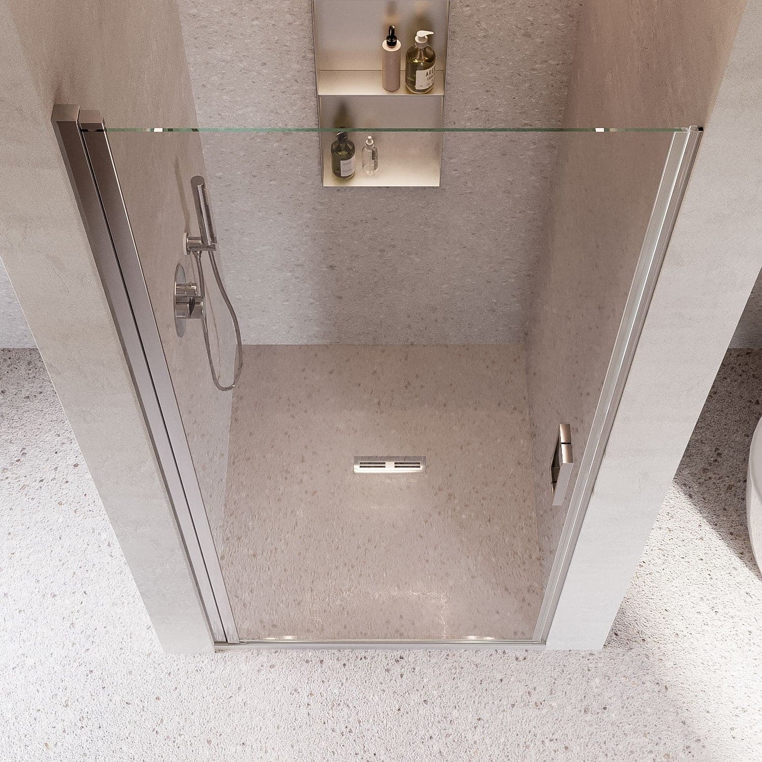 Porta doccia battente nicchia 6mm h195 anticalcare SALEMA in Porte doccia Mondialshop - Parabiago, commercioVirtuoso.it