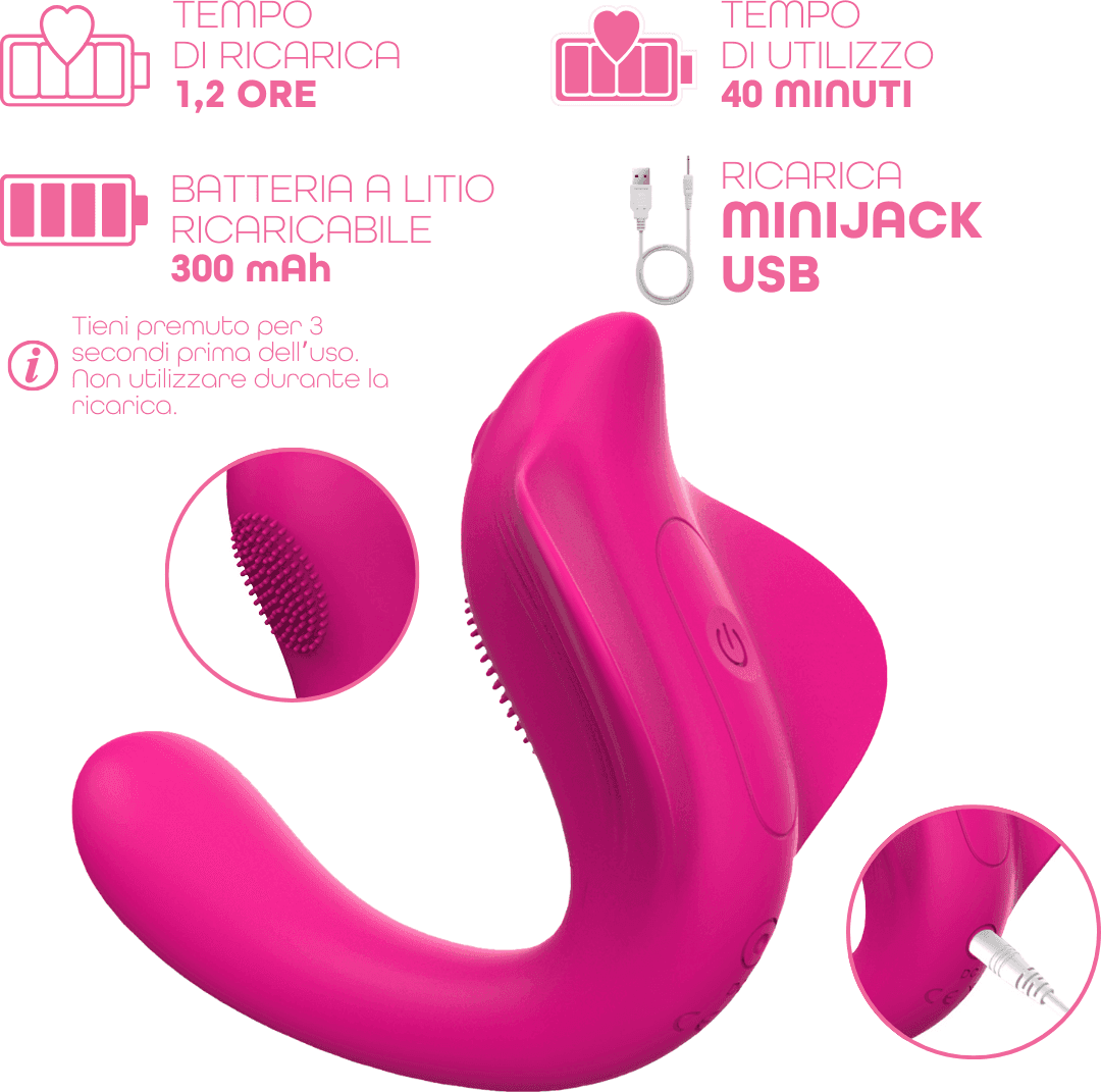 Vibratore a U clitoride e punto G con controllo tramite app in morbido silicone in Vibratori proiettile e ovuli vibranti Do You Erotic - Napoli, commercioVirtuoso.it