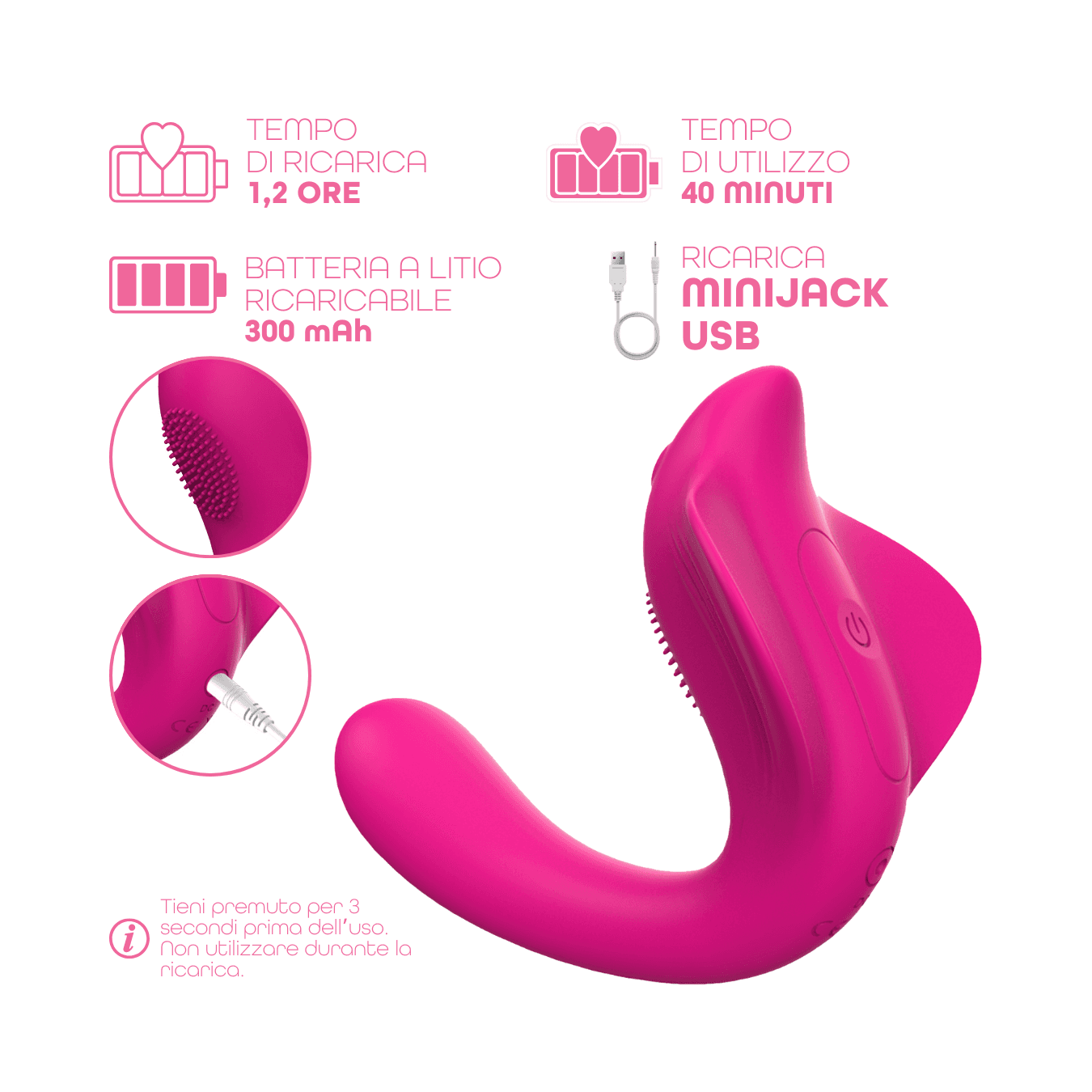 Vibratore a U clitoride e punto G con controllo tramite app in morbido silicone in Vibratori proiettile e ovuli vibranti Do You Erotic - Napoli, commercioVirtuoso.it