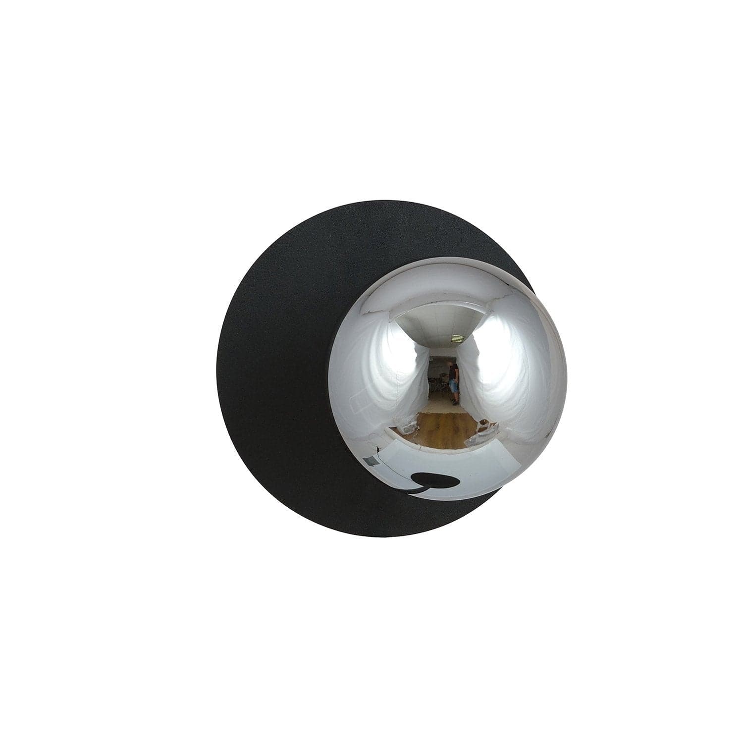 Lampada Da Parete Contemporanea Oslo 1 Luce In Acciaio Nero E Vetro Fumè in Applique LuceArt - Montecorvino Pugliano, commercioVirtuoso.it