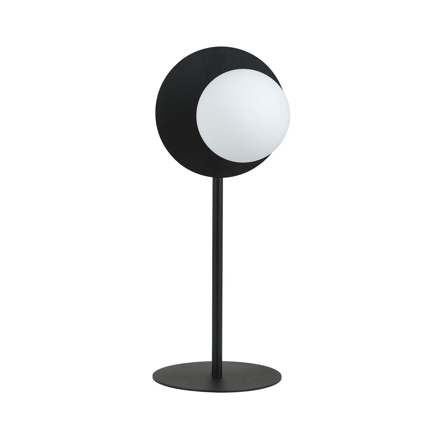 Lampada Da Tavolo Contemporanea Oslo 1 Luce In Acciaio Nero E Vetro Opalino in Lampade da tavolo e abat-jour LuceArt - Montecorvino Pugliano, commercioVirtuoso.it