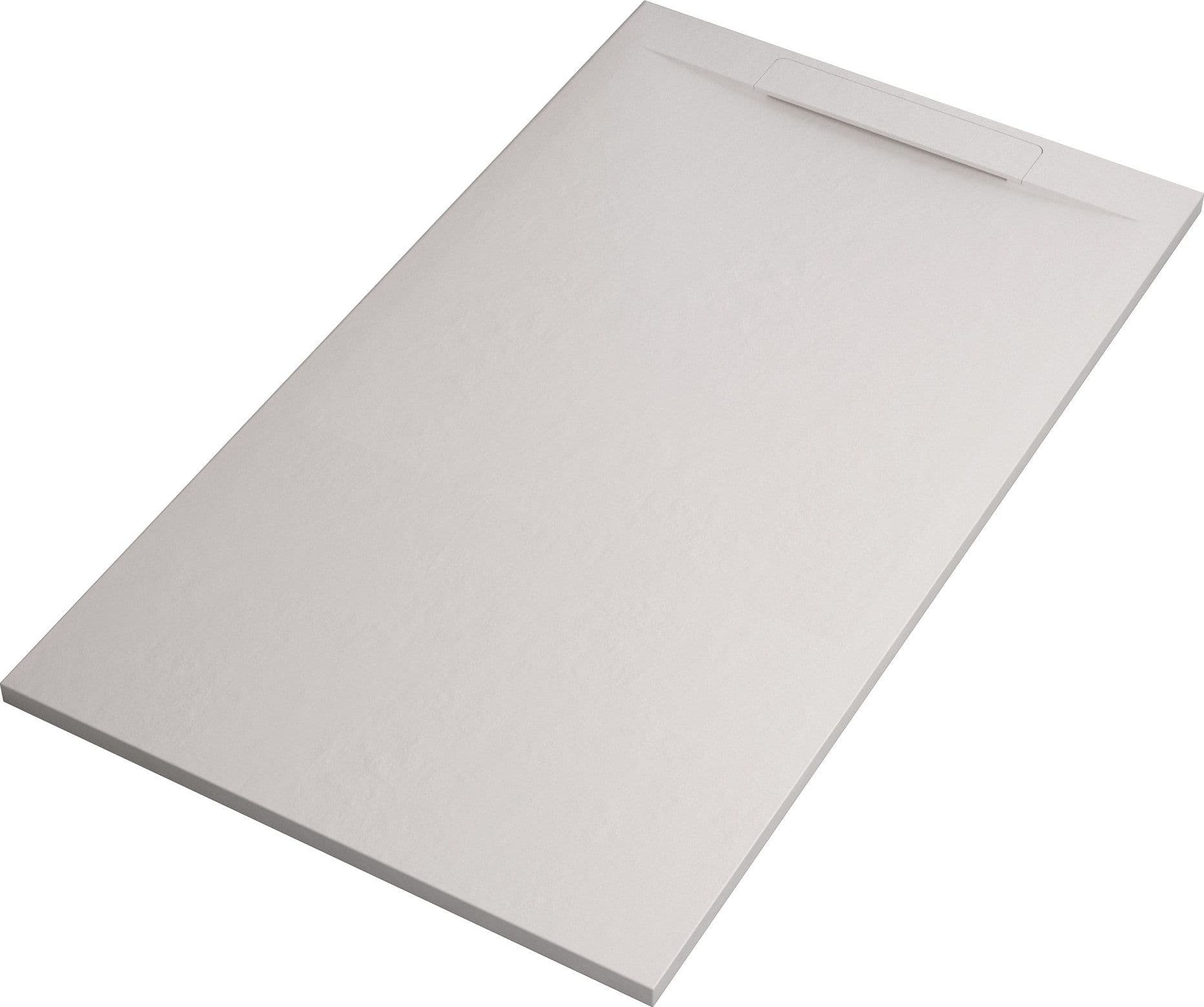 Piatto doccia 80x120 effetto cemento bianco scarico laterale | Piletta Gratis STAR VINCENT in Box doccia Mondialshop - Parabiago, commercioVirtuoso.it