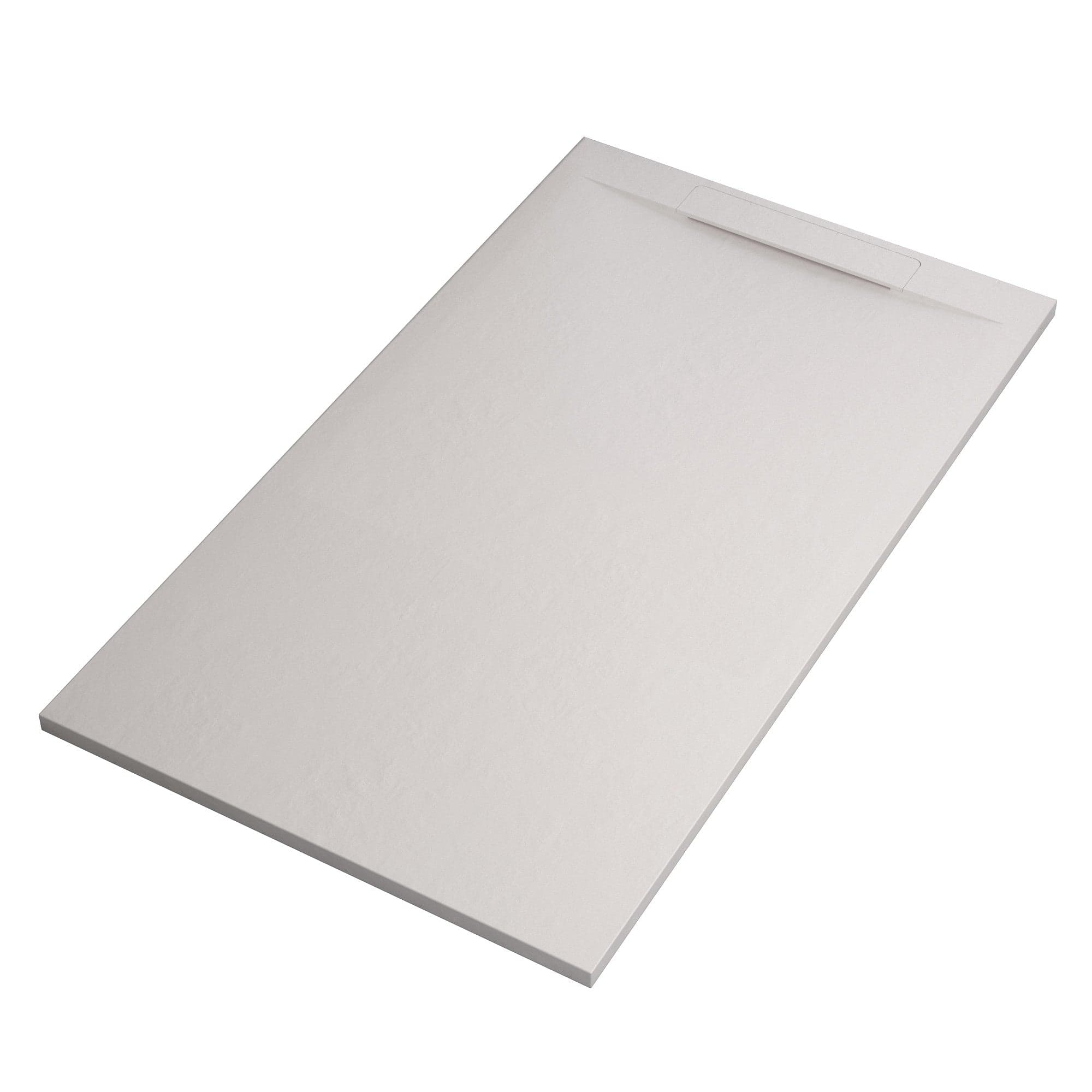 Piatto doccia 80x120 effetto cemento bianco scarico laterale | Piletta Gratis STAR VINCENT in Box doccia Mondialshop - Parabiago, commercioVirtuoso.it