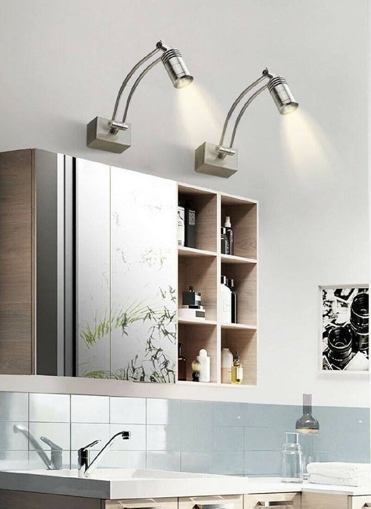 APPLIQUE LED ORIENTABILE 3WATT LAMPADA PER SPECCHIO LUCE 6500K 3000K 4000K F08-A in Luci da specchio Trade Shop italia - Napoli, commercioVirtuoso.it