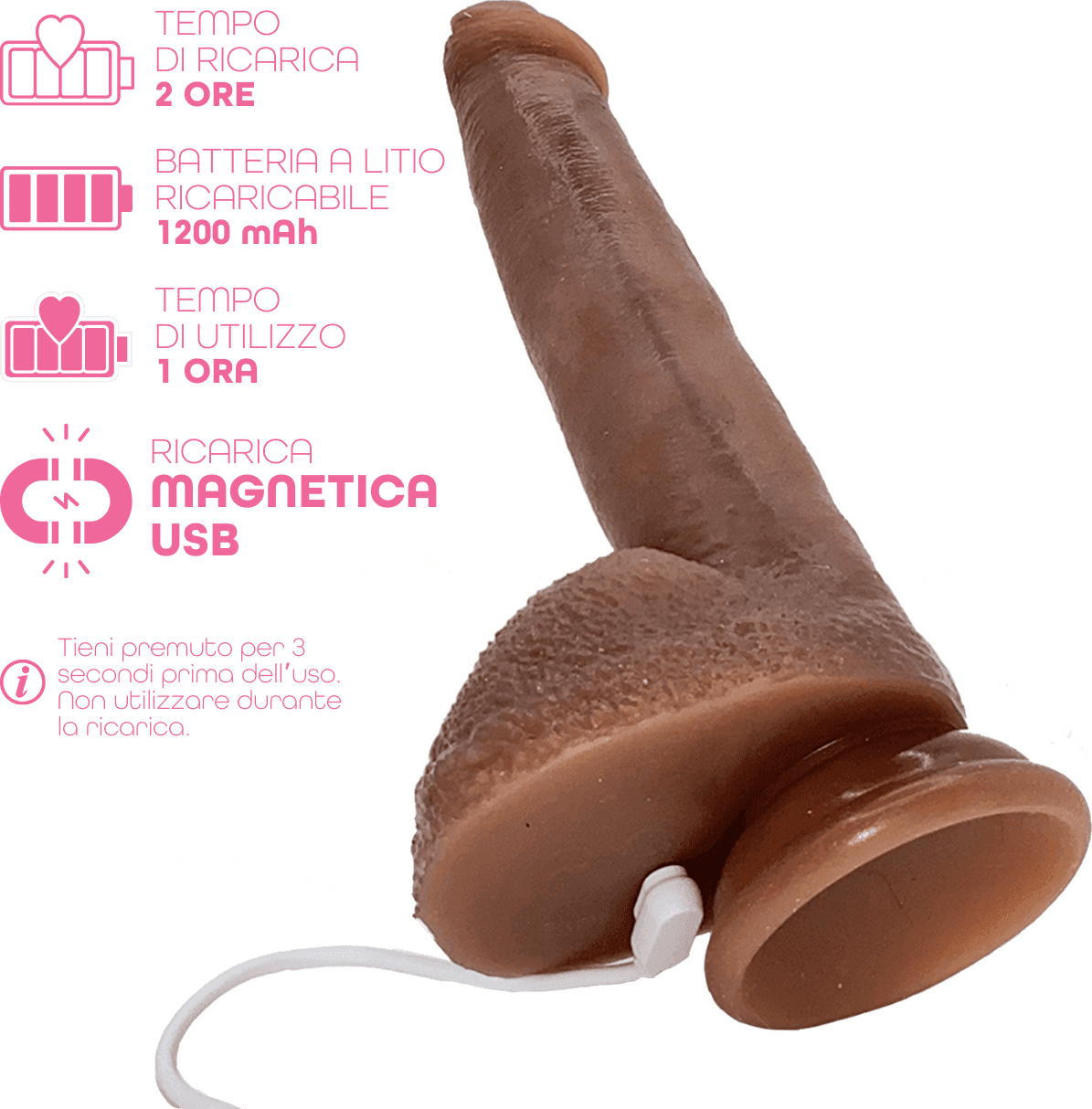 Dildo Realistico con Vibrazione Spinta e Riscaldamento 22 cm Ventosa Telecomando in Vibratori realistici Do You Erotic - Napoli, commercioVirtuoso.it