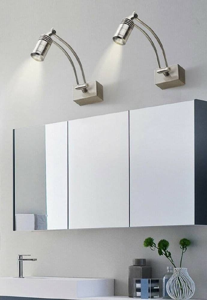 APPLIQUE LED ORIENTABILE 3WATT LAMPADA PER SPECCHIO LUCE 6500K 3000K 4000K F08-A - 6