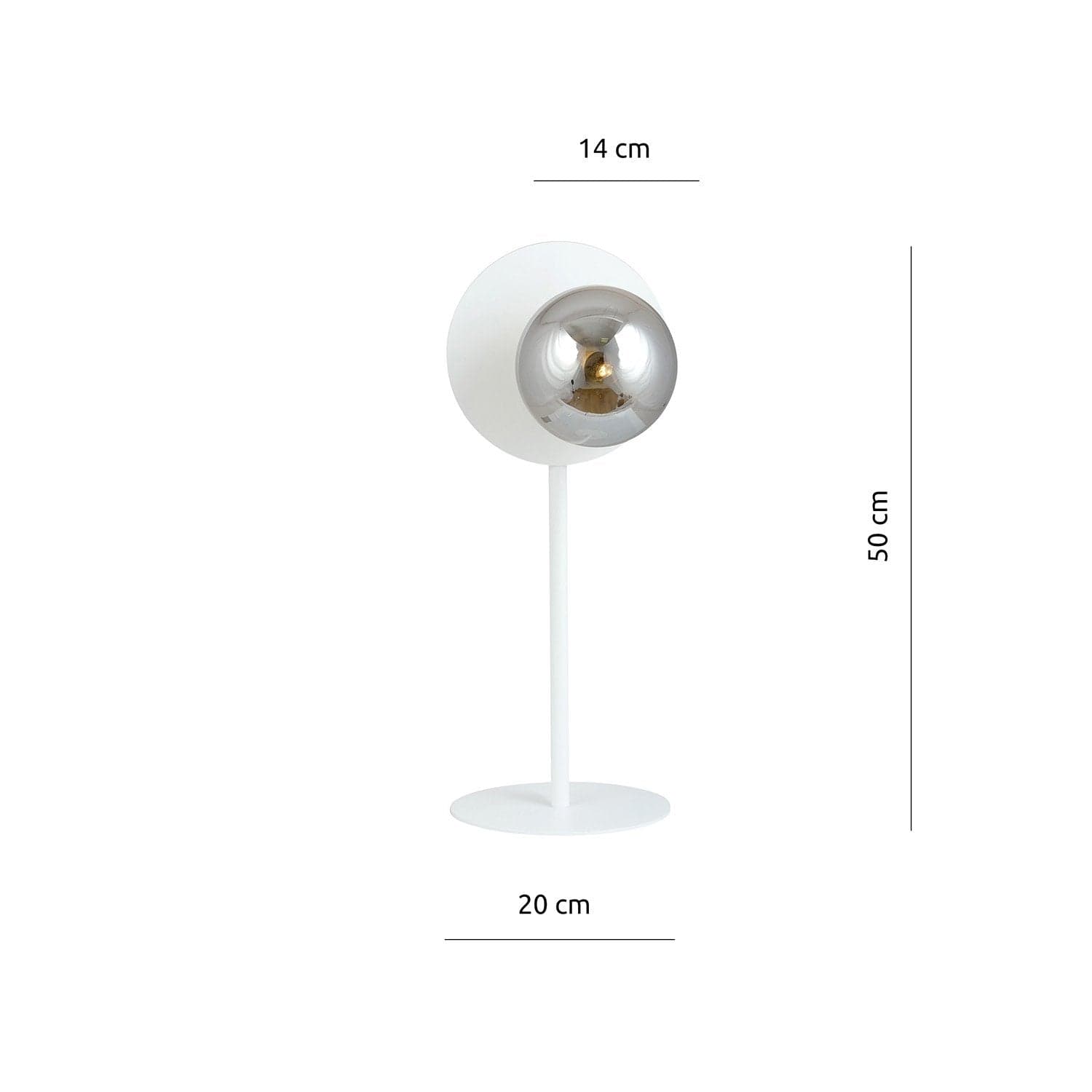 Lampada Da Tavolo Contemporanea Oslo 1 Luce In Acciaio Bianco E Vetro Fumè in Lampade da tavolo e abat-jour LuceArt - Montecorvino Pugliano, commercioVirtuoso.it