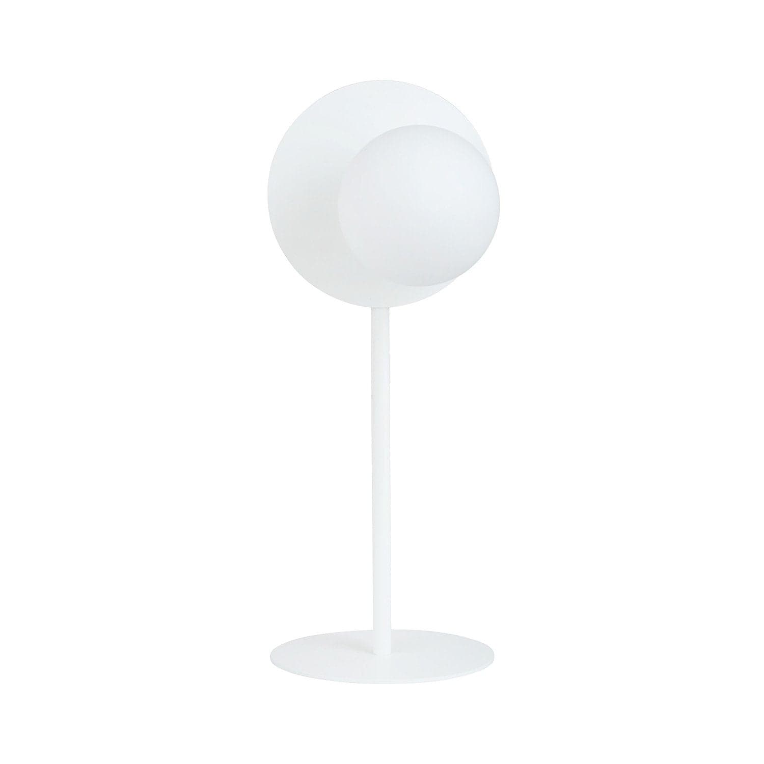 Lampada Da Tavolo Contemporanea Oslo 1 Luce In Acciaio Bianco E Vetro Opalino in Lampade da tavolo e abat-jour LuceArt - Montecorvino Pugliano, commercioVirtuoso.it