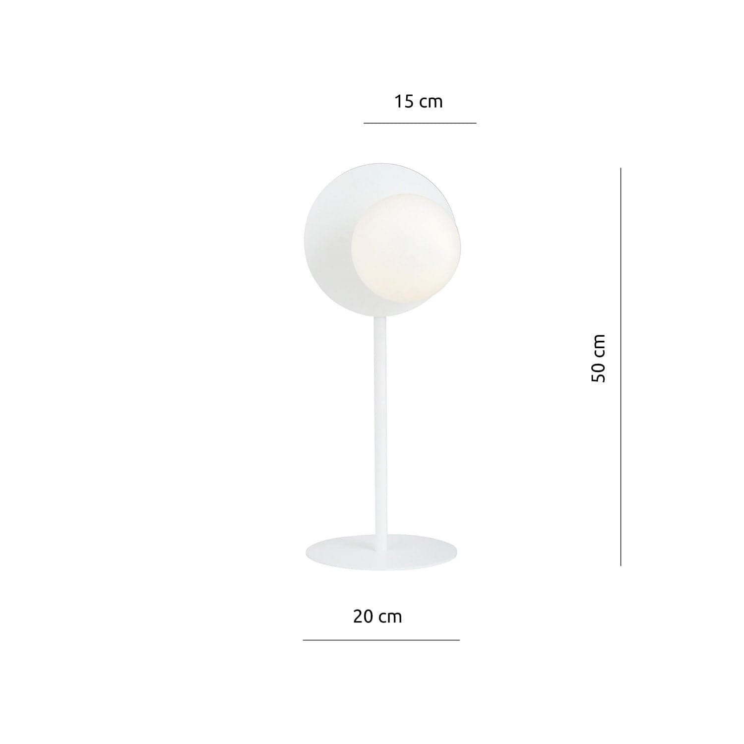 Lampada Da Tavolo Contemporanea Oslo 1 Luce In Acciaio Bianco E Vetro Opalino in Lampade da tavolo e abat-jour LuceArt - Montecorvino Pugliano, commercioVirtuoso.it