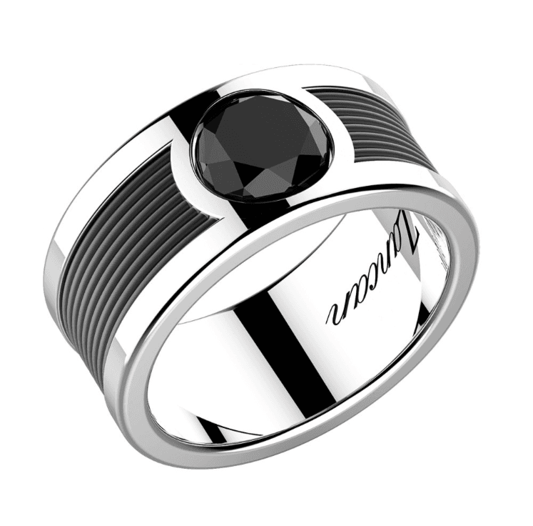 Zancan Anello UOMO in argento con onice.