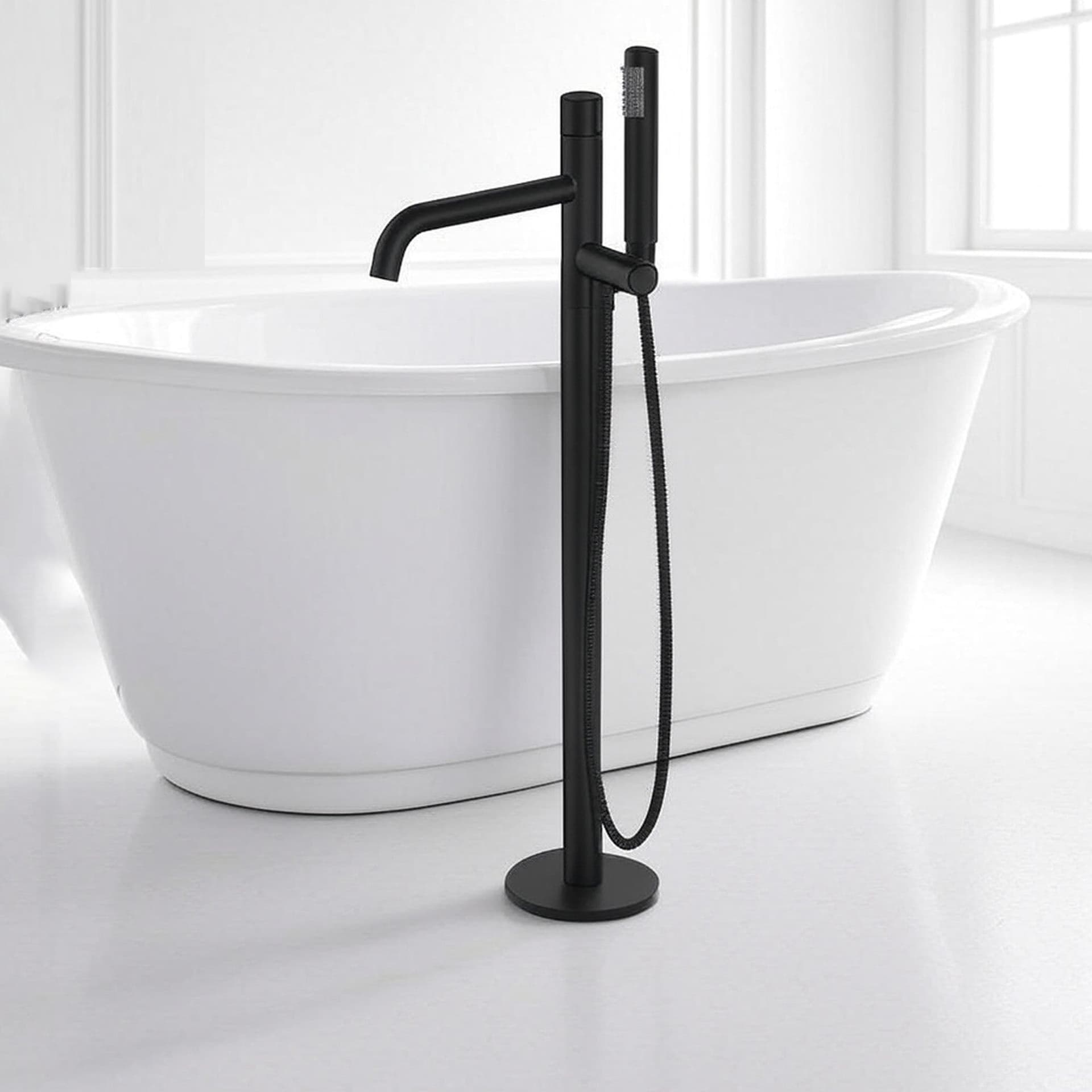 Miscelatore vasca a pavimento nero opaco Joy in Rubinetti per vasca Mondialshop - Parabiago, commercioVirtuoso.it