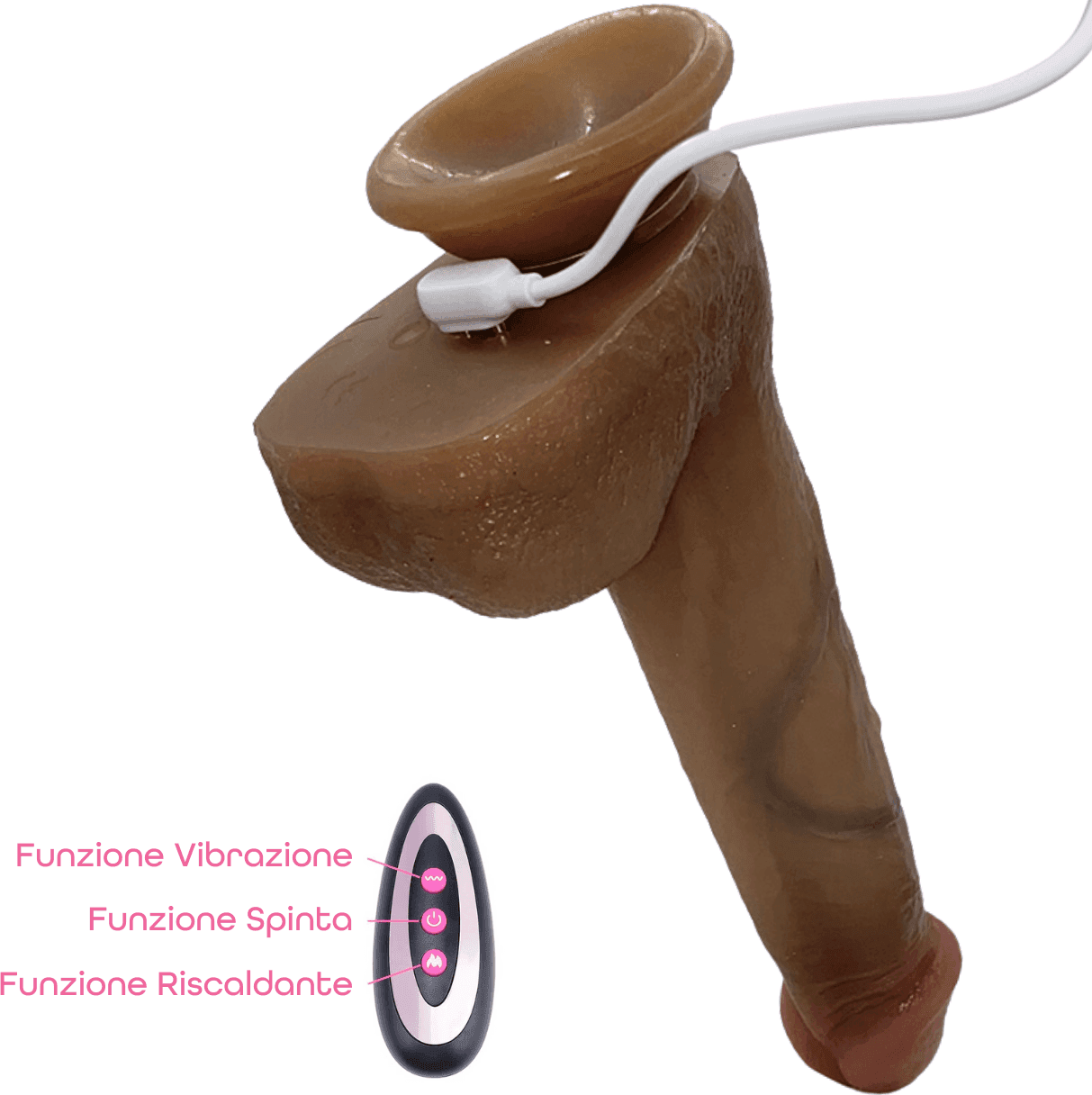 Vibratore Realistico Dildo 22 cm con Vibrazione Spinta Riscaldante Telecomandato in Dildo realistici Do You Erotic - Napoli, commercioVirtuoso.it