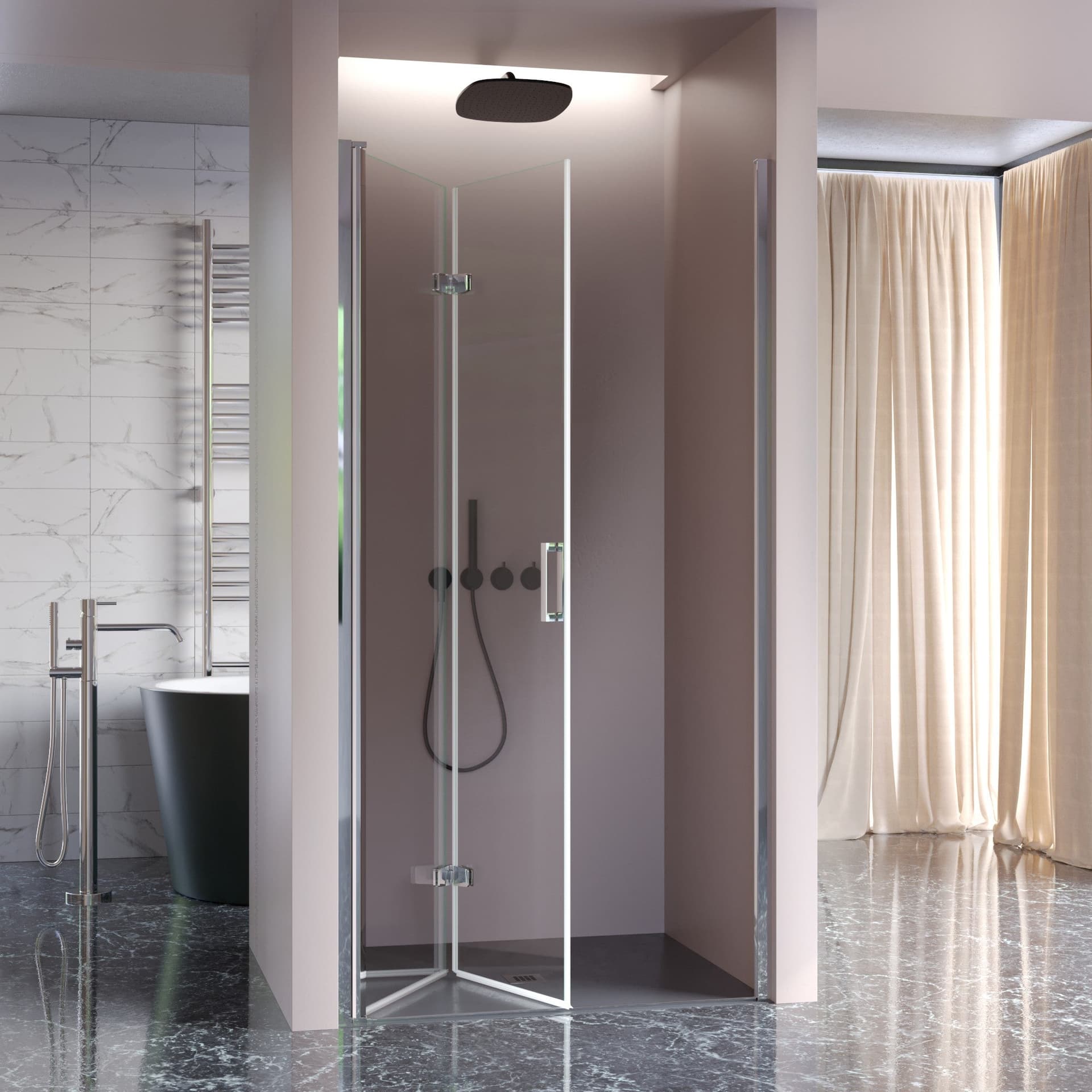 Porta Doccia pieghevole soffietto doccia trasparente h190 REA-MINI in Porte doccia Mondialshop - Parabiago, commercioVirtuoso.it