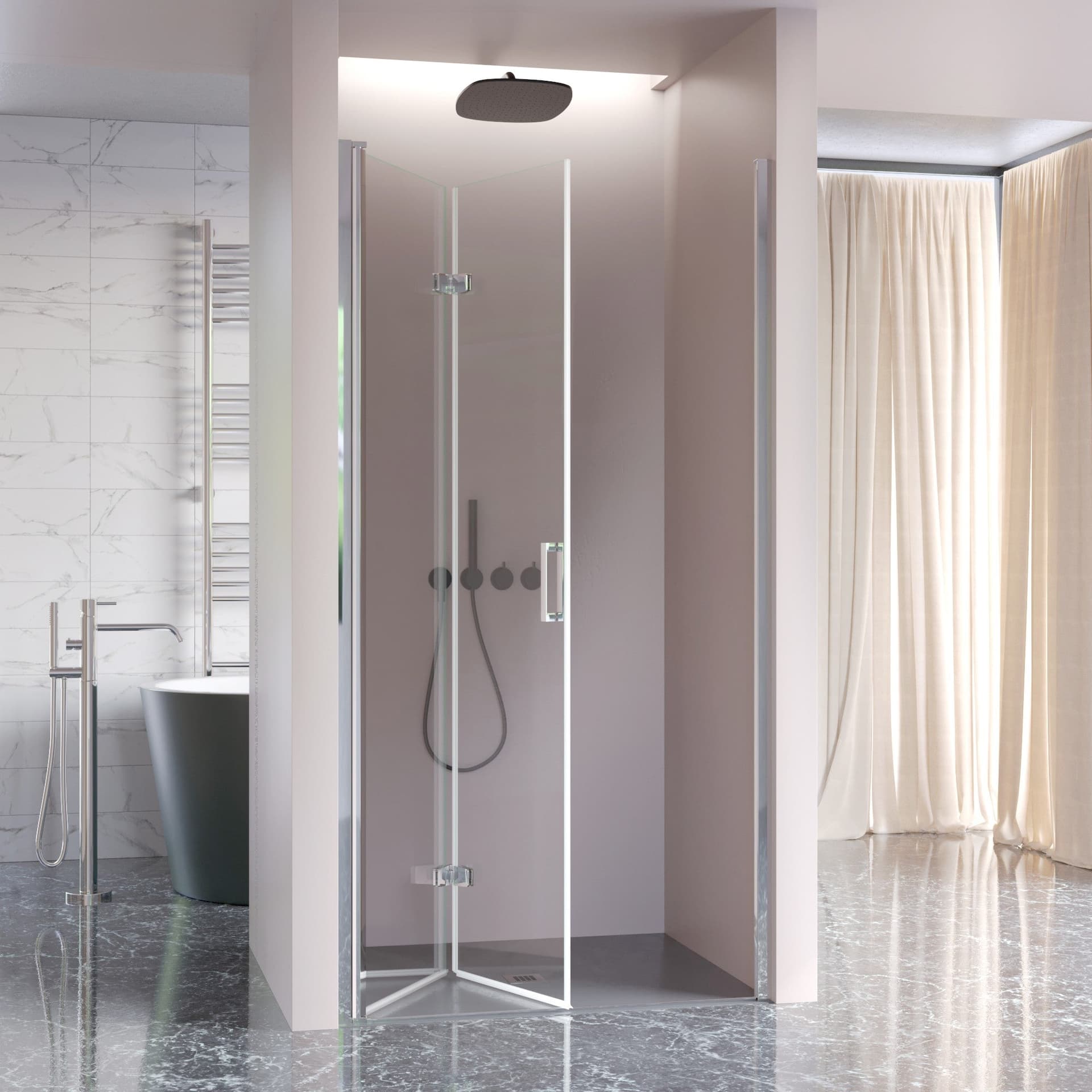 Porta Doccia pieghevole soffietto doccia trasparente h190 REA-MINI in Porte doccia Mondialshop - Parabiago, commercioVirtuoso.it