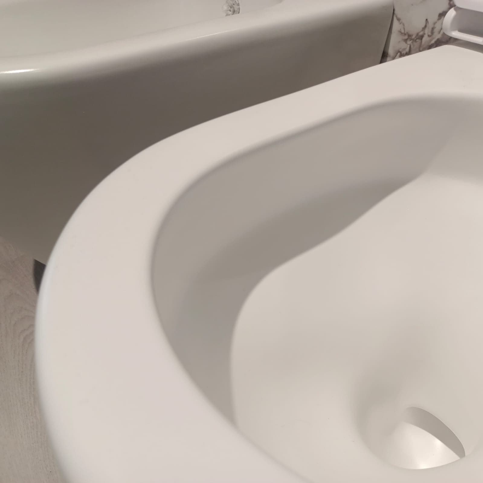 Coppia sanitari wc e bidet bianco opaco scarico ciclonico MOON in Vasi WC Mondialshop - Parabiago, commercioVirtuoso.it