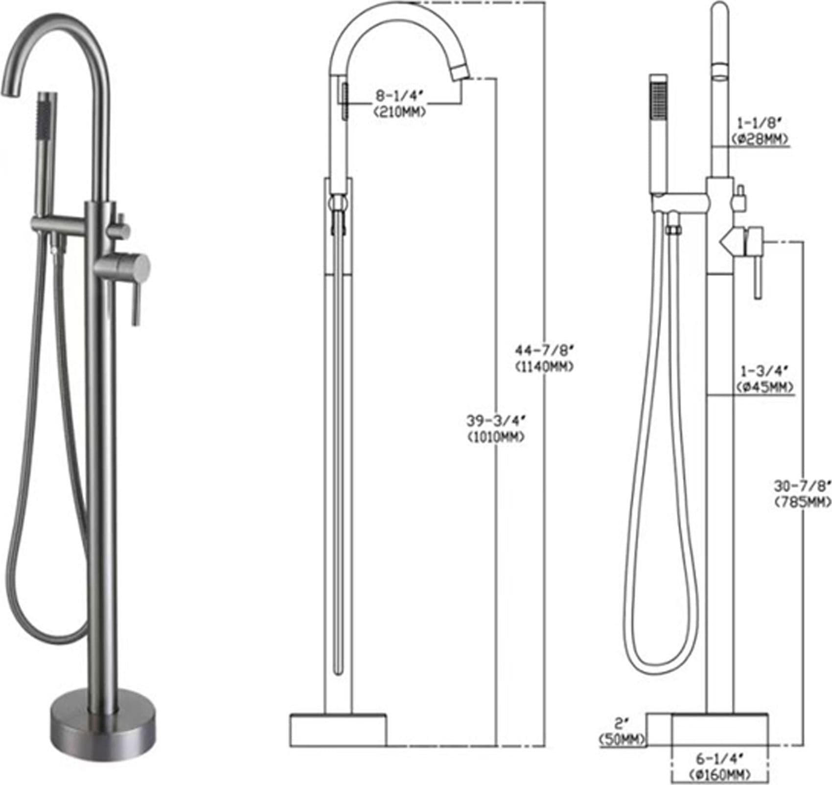 Miscelatore vasca freestanding cromato Tiffany in Rubinetti per vasca Mondialshop - Parabiago, commercioVirtuoso.it