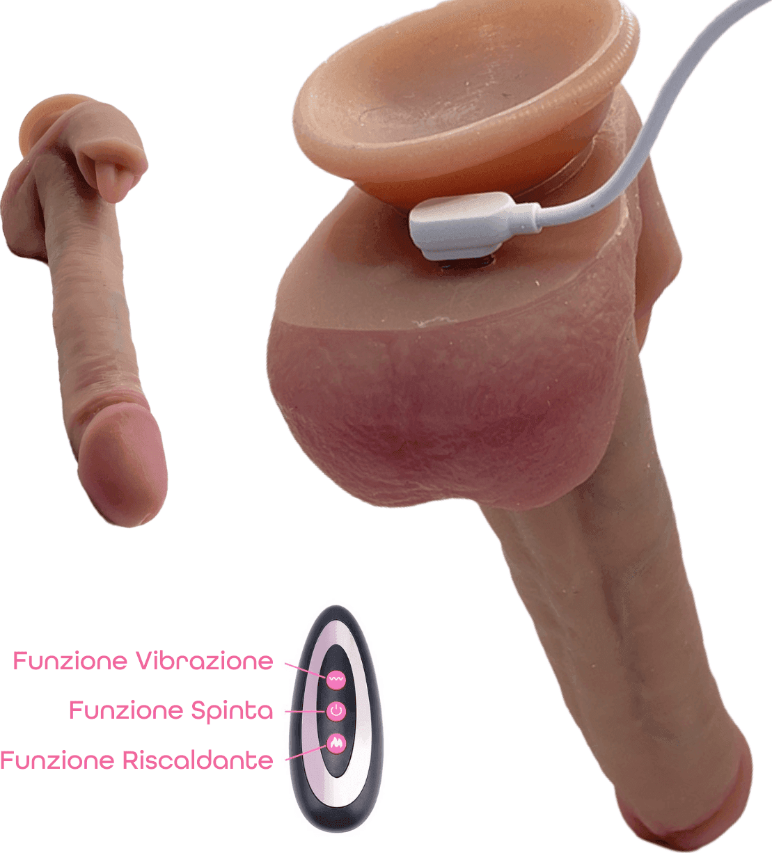 Vibratore Realistico Dildo con Spinta automatica Vibrazione Riscaldante e Lingua in Vibratori realistici Do You Erotic - Napoli, commercioVirtuoso.it
