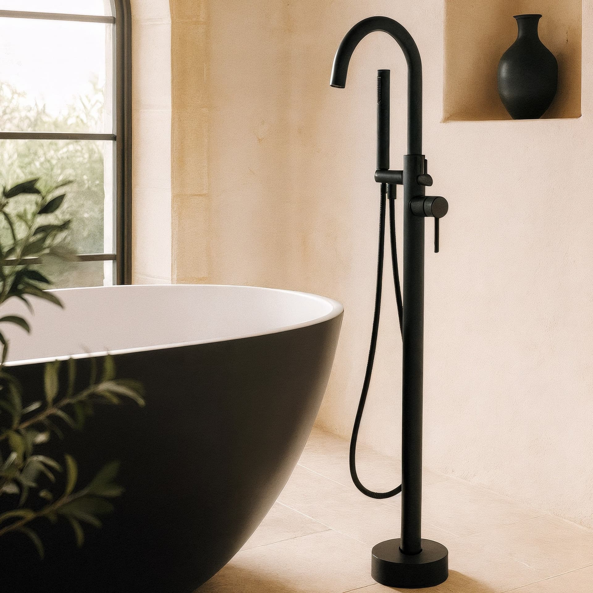 Miscelatore vasca freestanding neroTiffany in Rubinetti per vasca Mondialshop - Parabiago, commercioVirtuoso.it