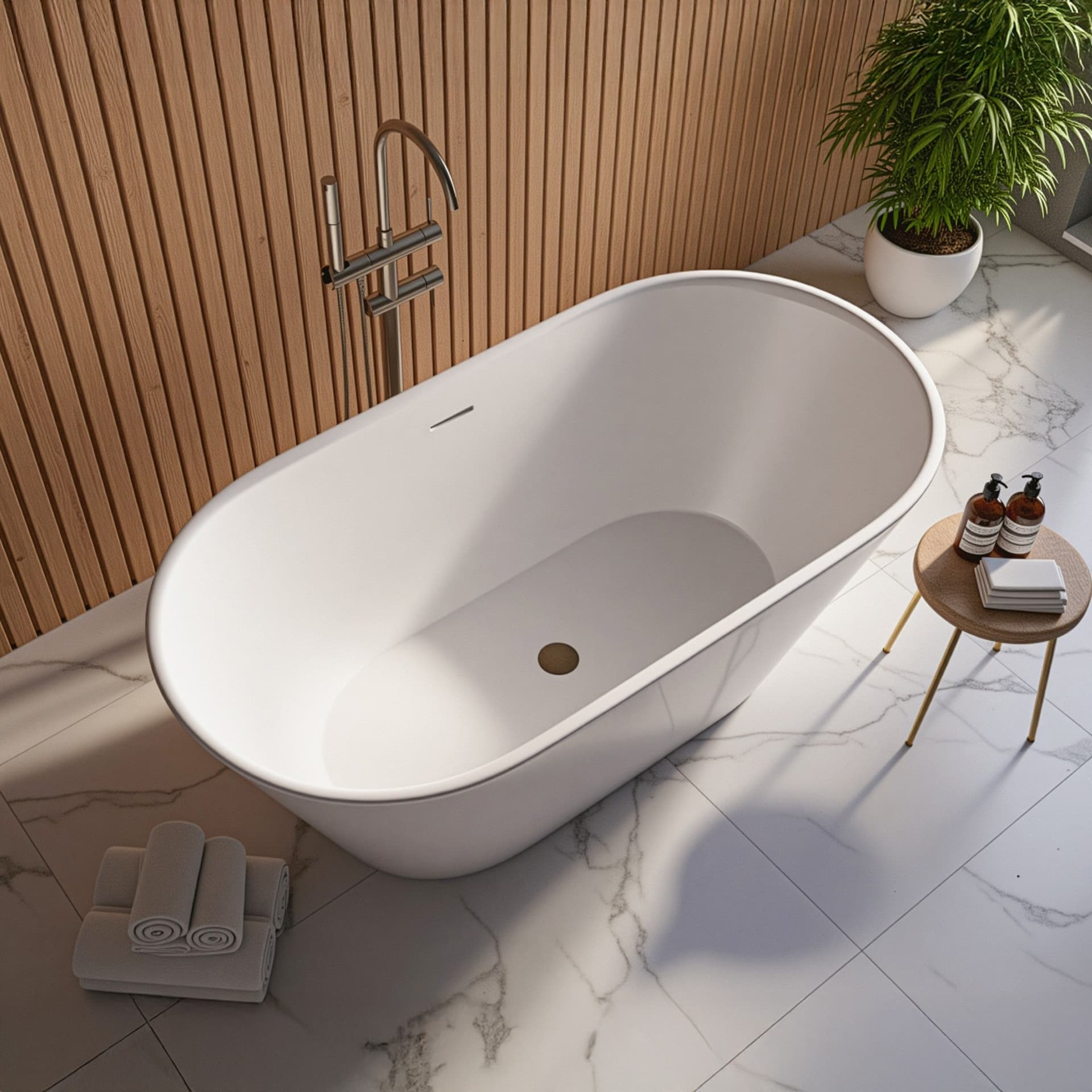 Vasca free standing Bianco lucido 170x80 RIVER in Vasca da bagno giapponese Mondialshop - Parabiago, commercioVirtuoso.it