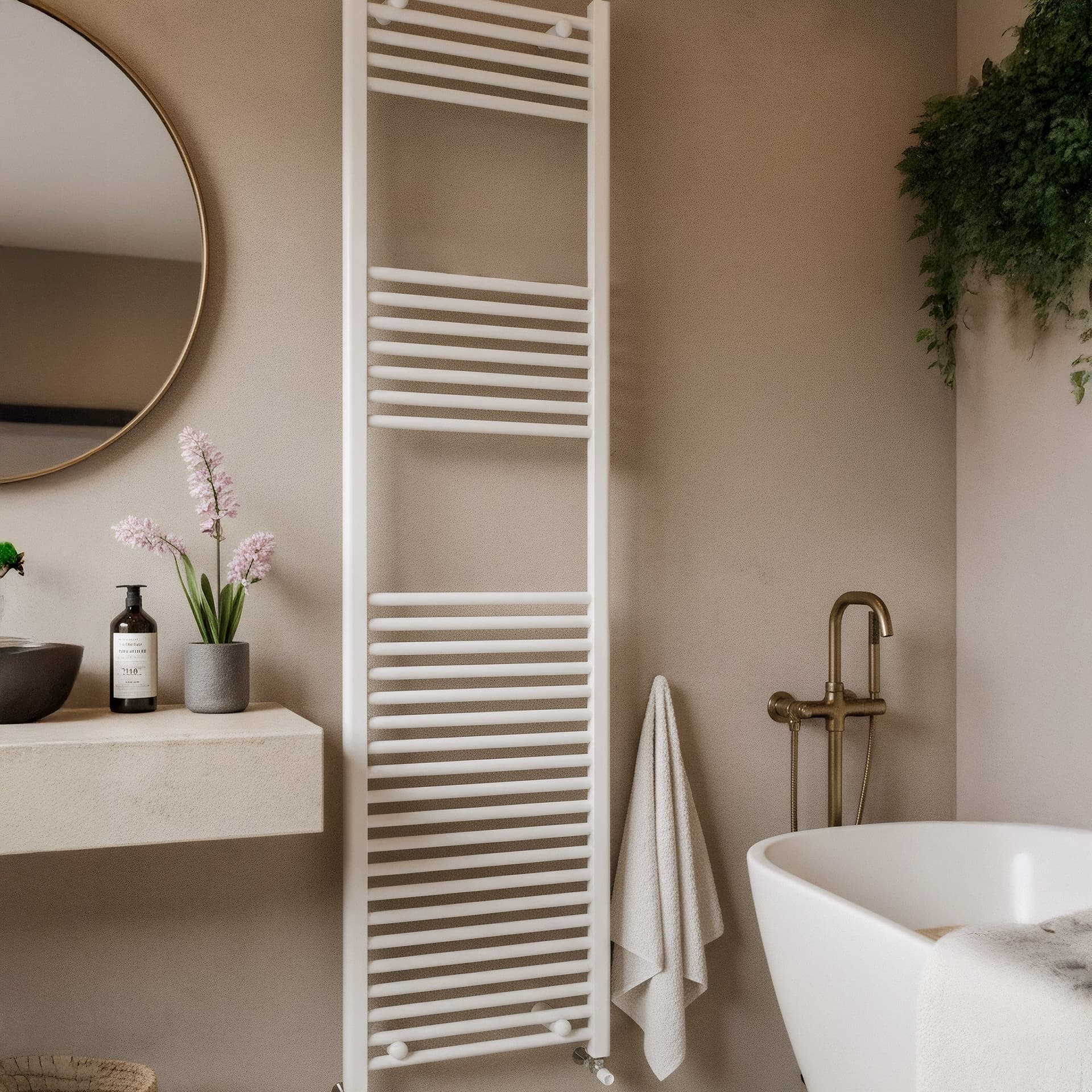 Scaldasalviette termoarredo 180x50 bianco interasse 45 cm IDRAULICO in Scalda asciugamani da parete Mondialshop - Parabiago, commercioVirtuoso.it