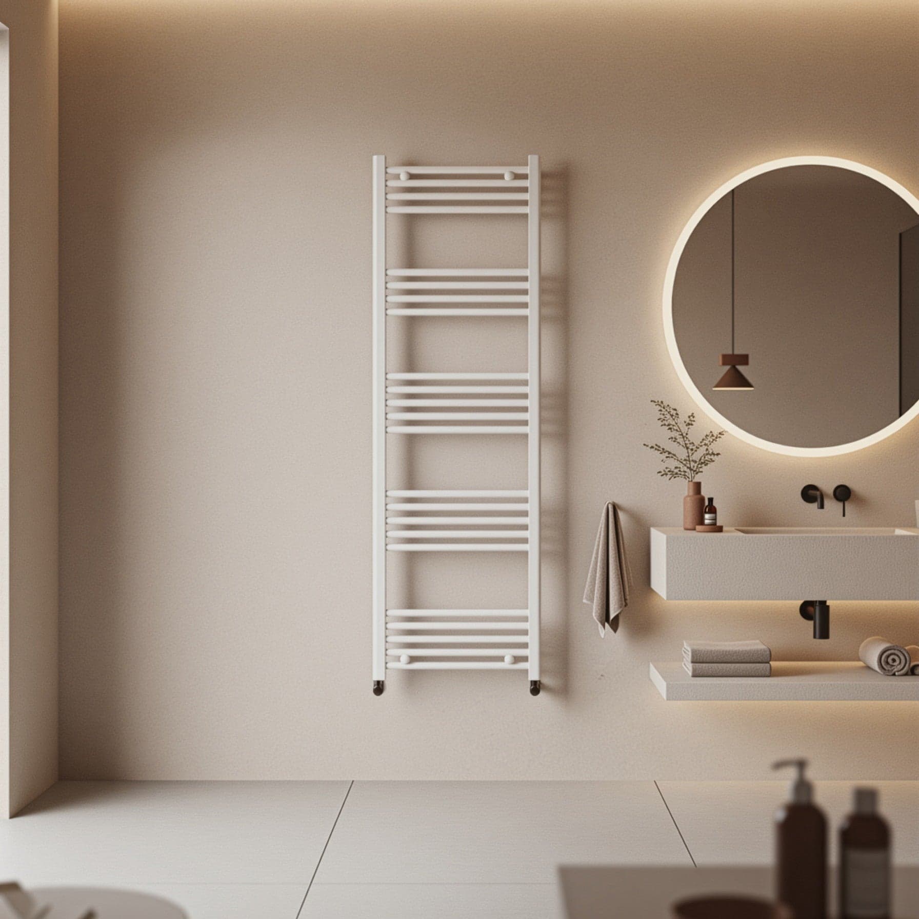 Scaldasalviette termoarredo 160x50 bianco interasse 45 cm IDRAULICO in Scalda asciugamani da parete Mondialshop - Parabiago, commercioVirtuoso.it