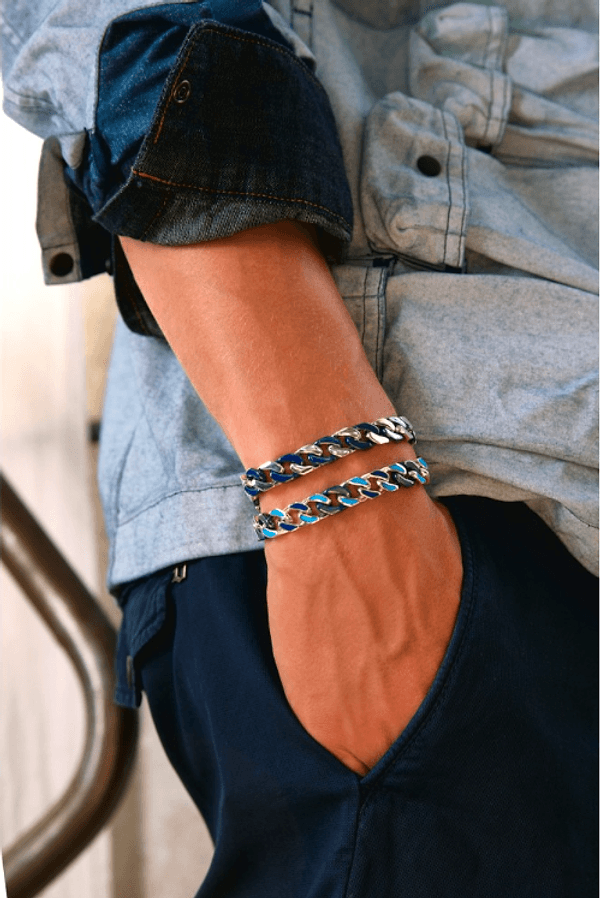 Zancan Bracciale da uomo in argento. in Bracciali Alba Gioielli - Casoria, commercioVirtuoso.it