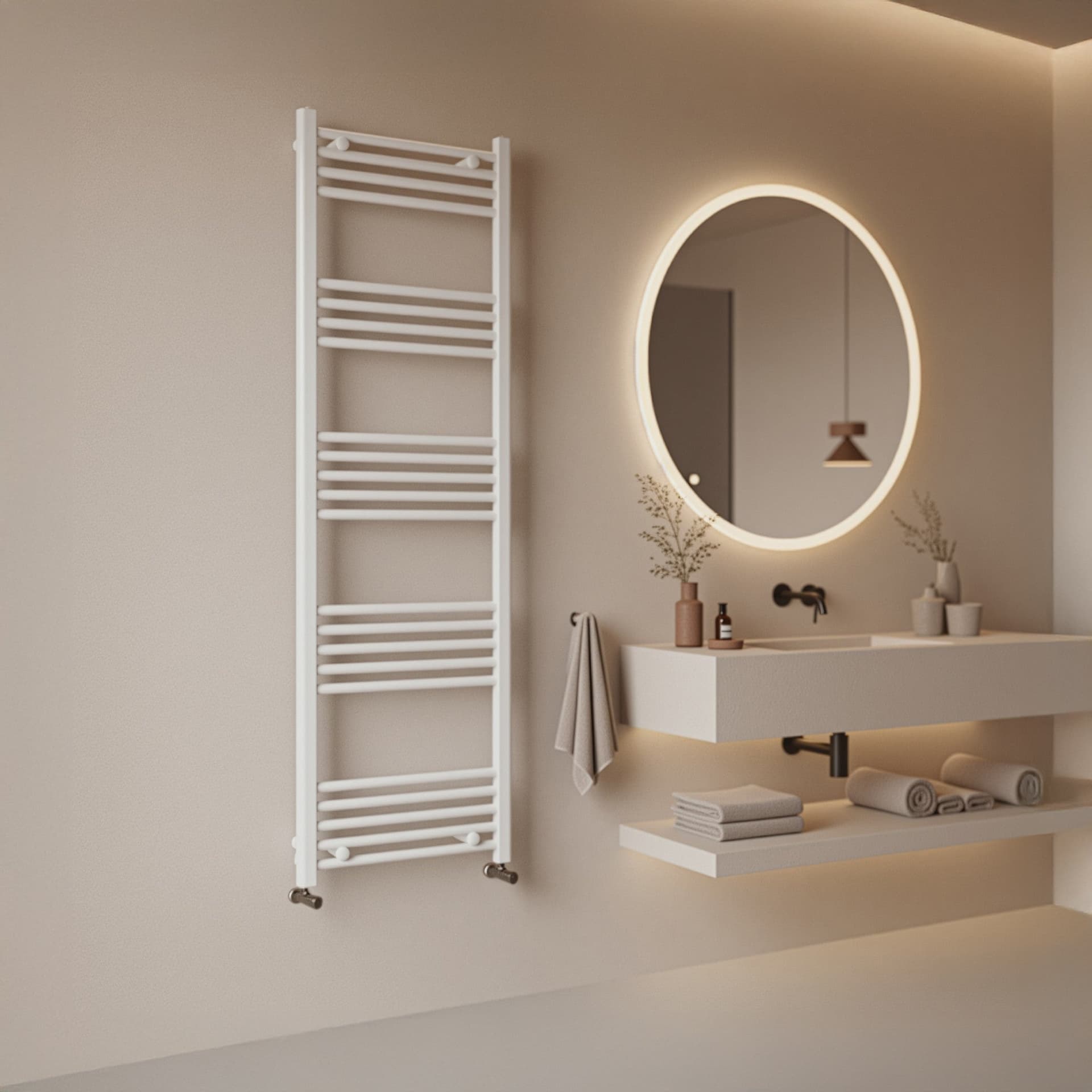 Scaldasalviette termoarredo 160x50 bianco interasse 45 cm IDRAULICO in Scalda asciugamani da parete Mondialshop - Parabiago, commercioVirtuoso.it