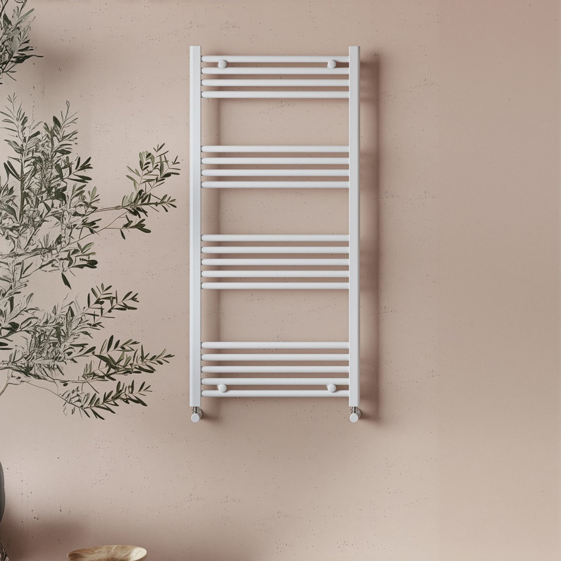 Scaldasalviette termoarredo 120x60 bianco interasse 55 cm IDRAULICO in Scalda asciugamani da parete Mondialshop - Parabiago, commercioVirtuoso.it