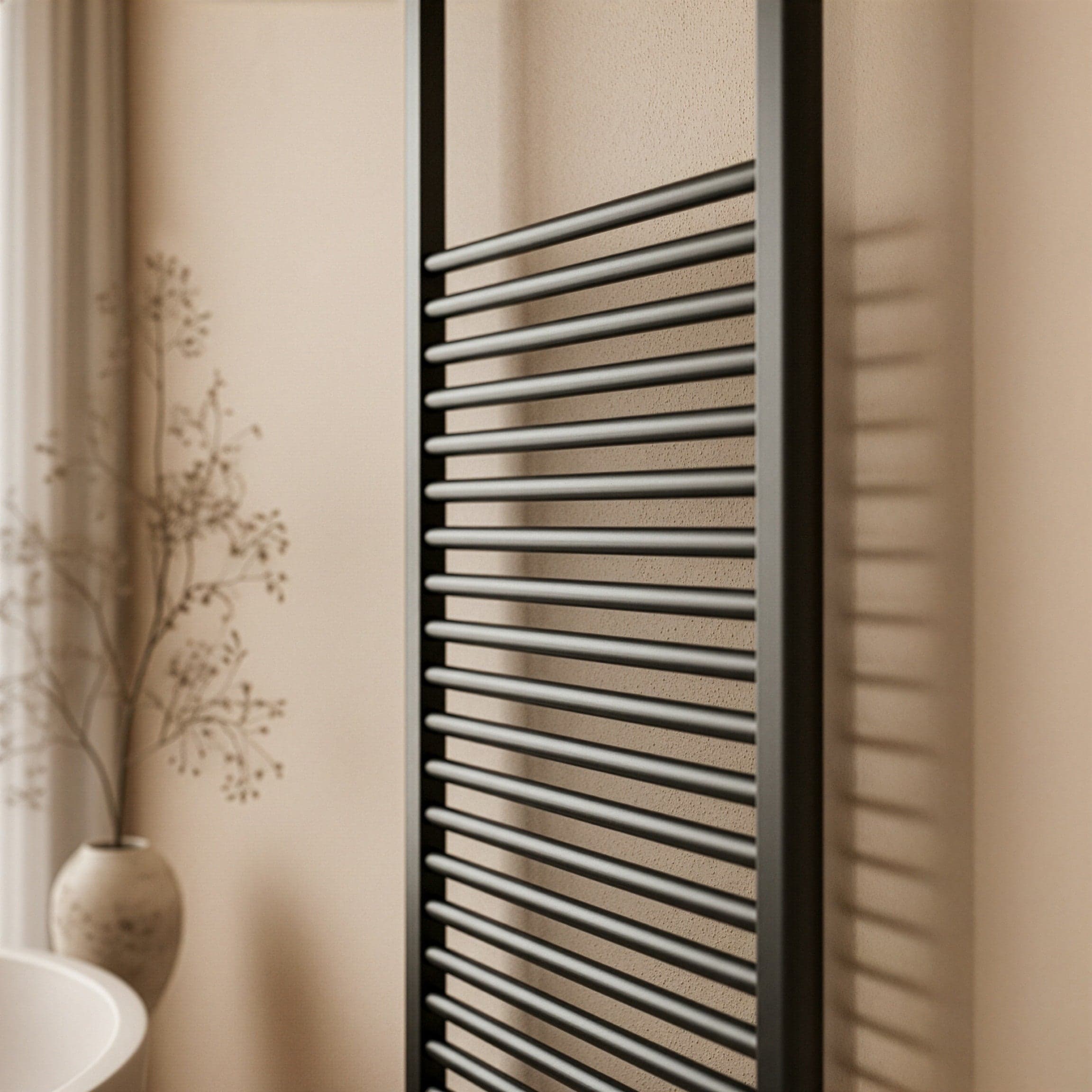 Scaldasalviette Termoarredo Nero 180x50 interasse 45 cm IDRAULICO in Scalda asciugamani da parete Mondialshop - Parabiago, commercioVirtuoso.it