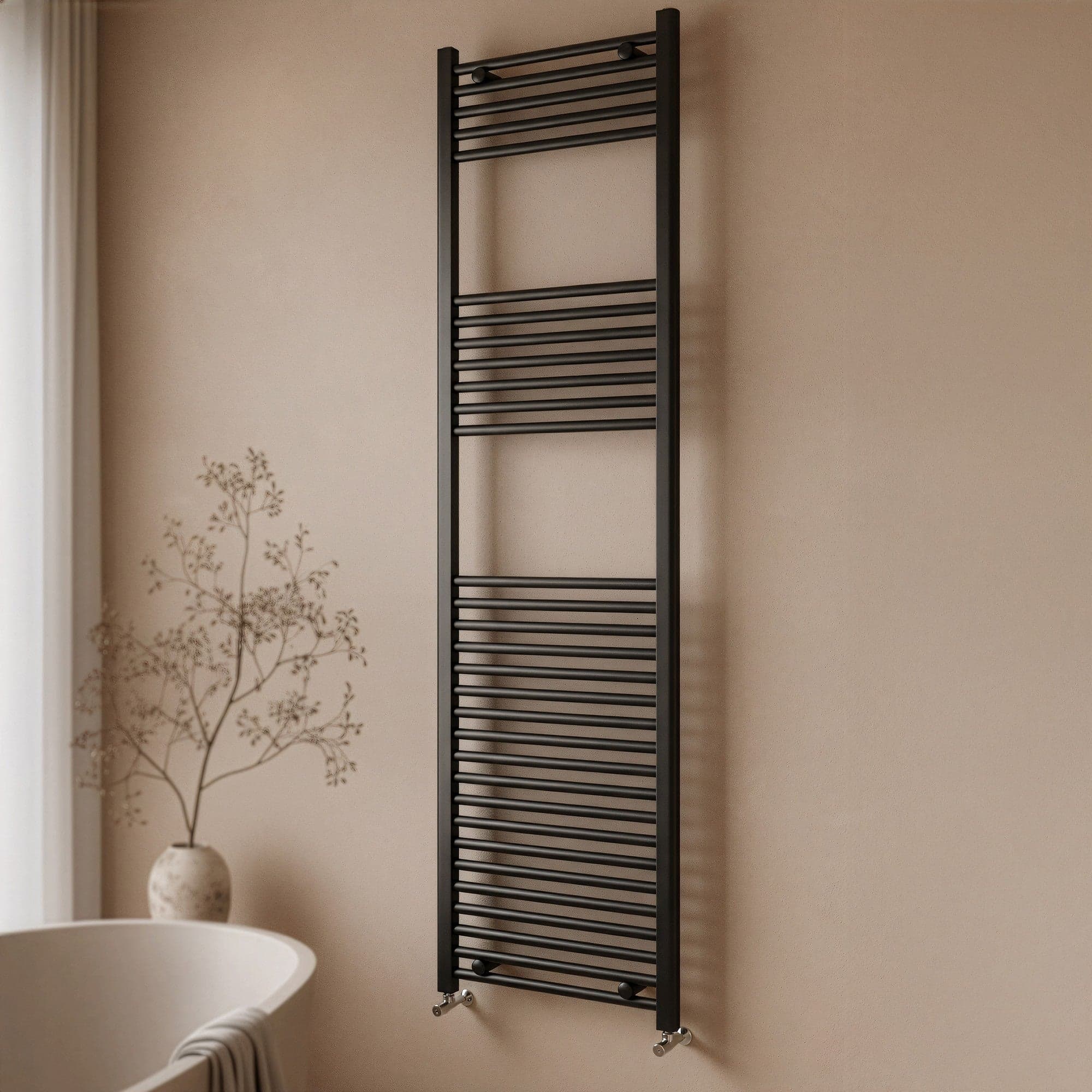 Scaldasalviette Termoarredo Nero 180x50 interasse 45 cm IDRAULICO in Scalda asciugamani da parete Mondialshop - Parabiago, commercioVirtuoso.it