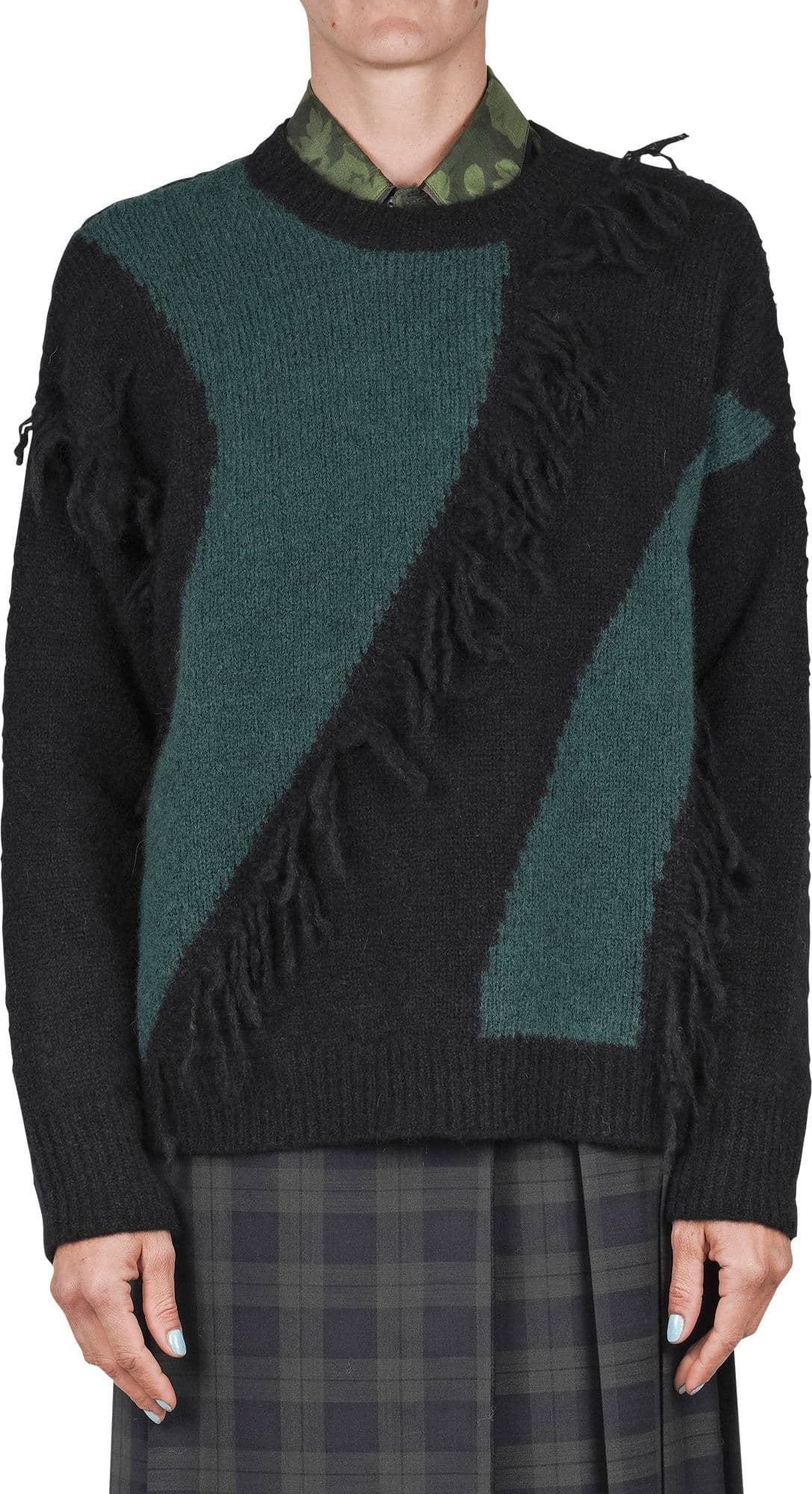 JUCCA Jucca - Maglia - 460864 - Nero/Verde da donna in Maglioni Drestige - Casamassima, commercioVirtuoso.it