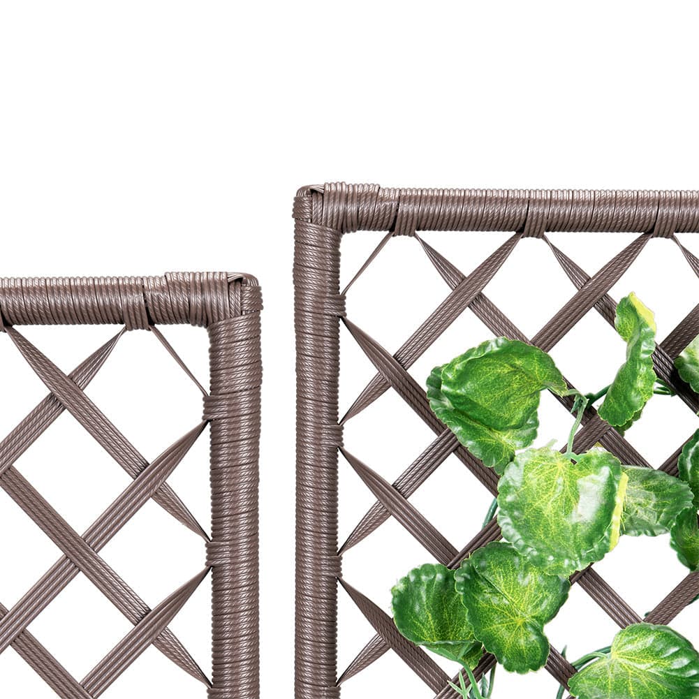 Fioriera da Giardino Polyrattan con 3vasi Estraibili per Balconi e Terrazzi Marrone in Balconiere Danyx - Casoria, commercioVirtuoso.it
