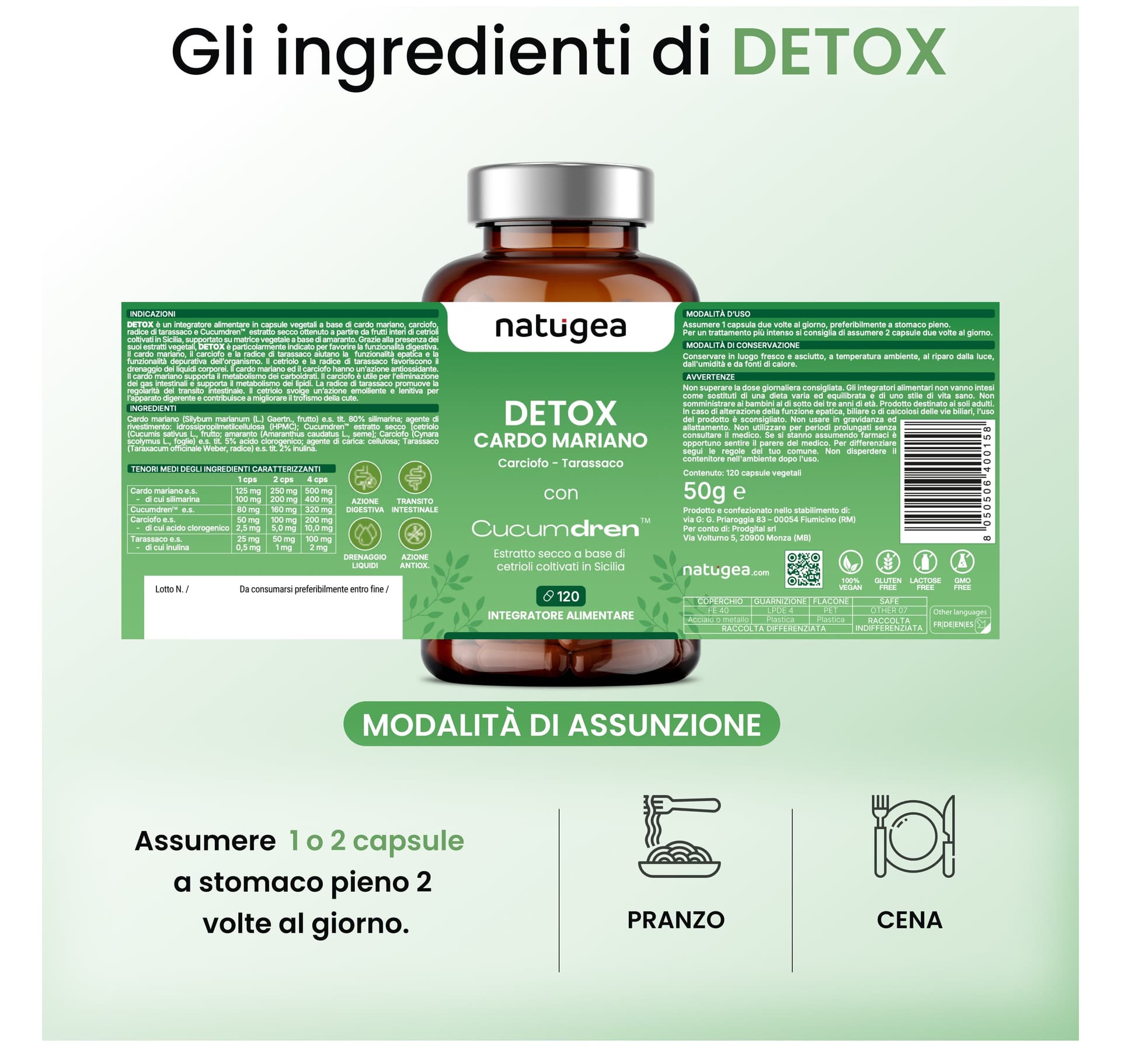 Detox Fegato e Intestino con Cardo Mariano e Cucumdren® in Autocategorizzazione Natugea - Pavia, commercioVirtuoso.it