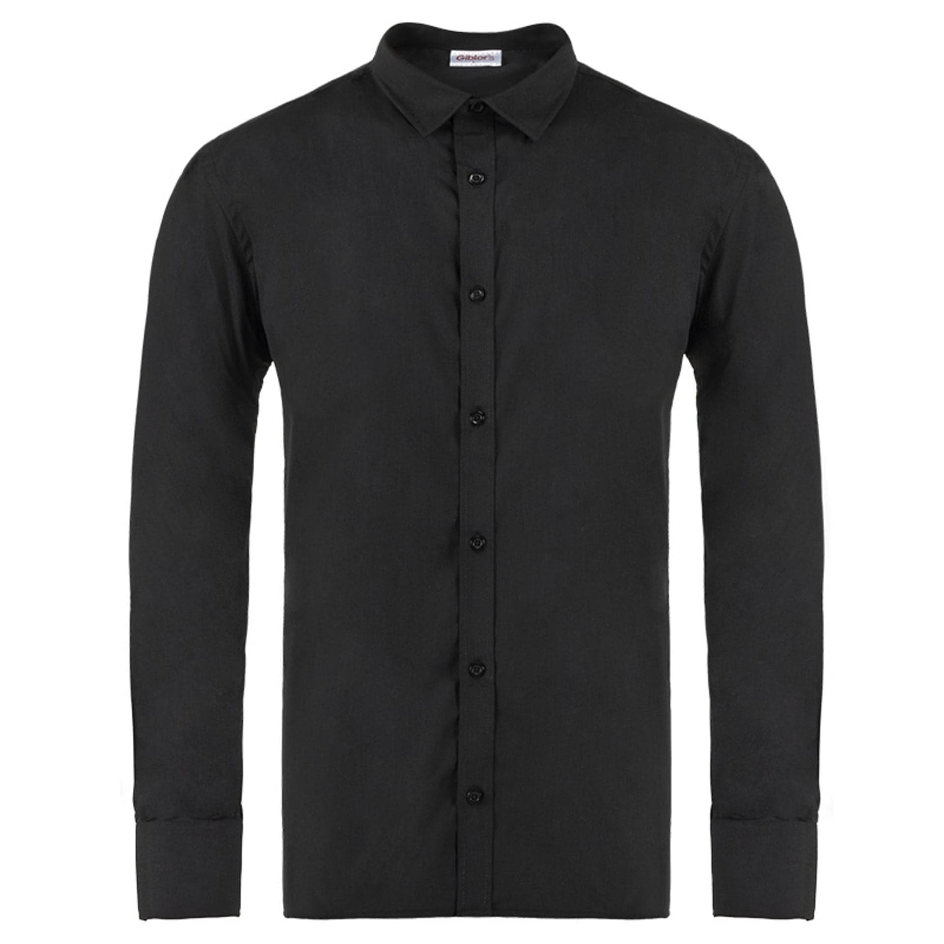 Camicia Prince Nero Camicia Uomo Cameriere Reception Acconciature Stiro Facile in Magliette a maniche lunghe Dresswork - Como, commercioVirtuoso.it