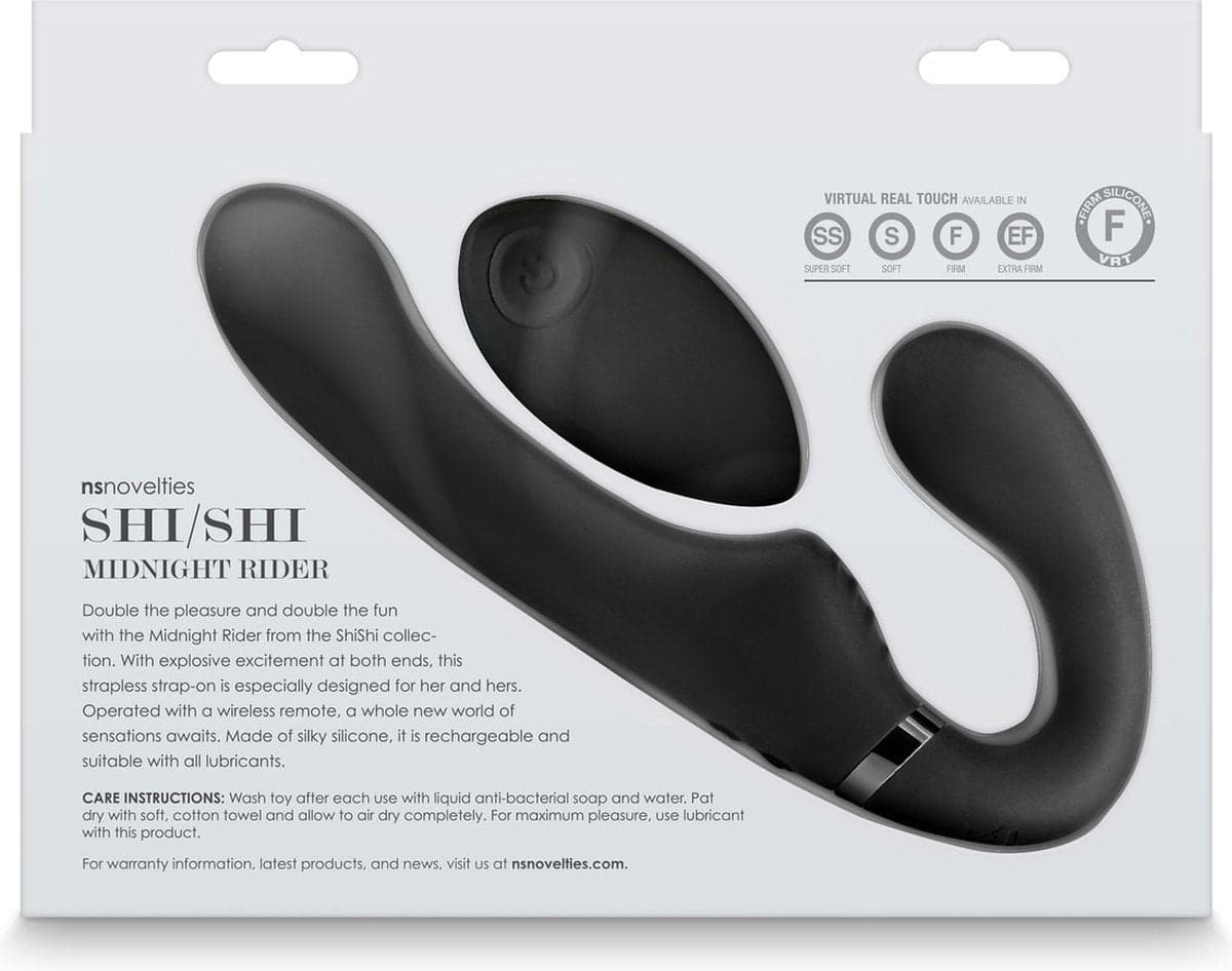 Strap on SHI/SHI Midnight Strap-On Vibrante Wireless Ricaricabile 21, 3 cm circa in prodotto Erosdom - Palmi, commercioVirtuoso.it