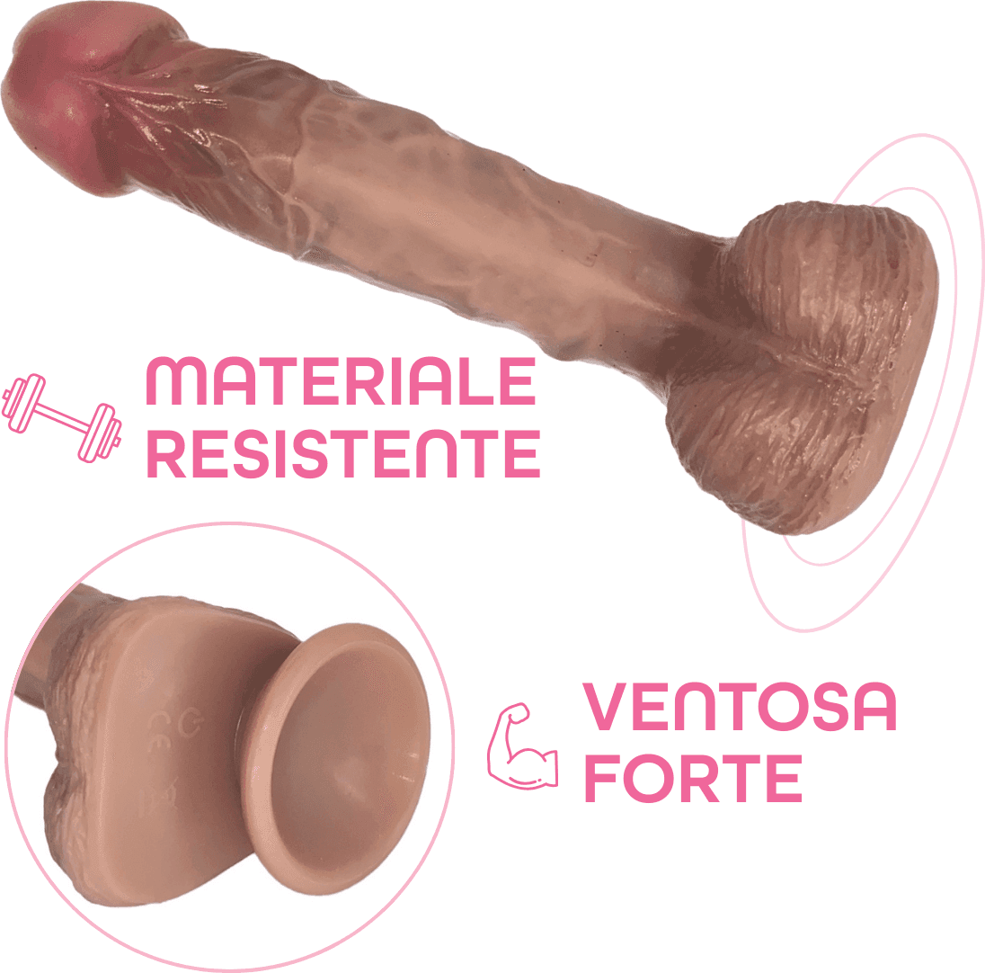 Dildo Realistico con Testicoli Ventosa Morbido Flessibile Effetto Naturale 21 cm in Dildo realistici Do You Erotic - Napoli, commercioVirtuoso.it