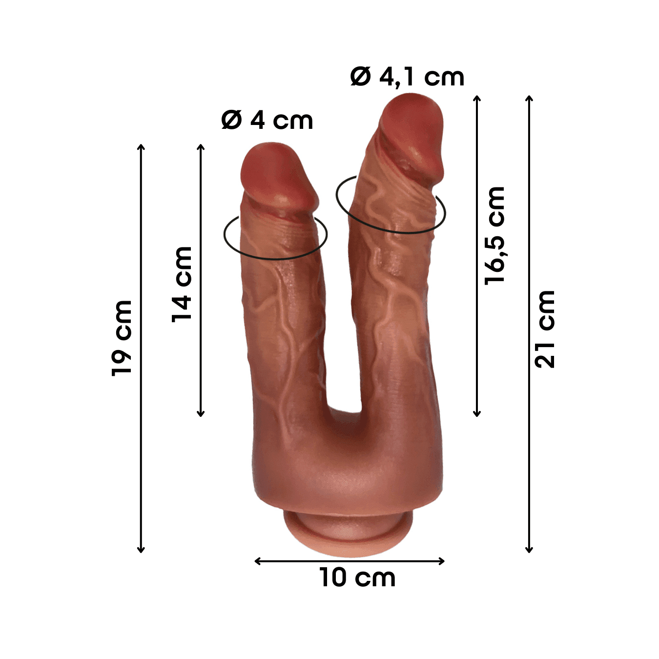 Dildo Doppio Realistico con Ventosa in silicone per Doppia Penetrazione Strap-On in Dildo realistici Do You Erotic - Napoli, commercioVirtuoso.it