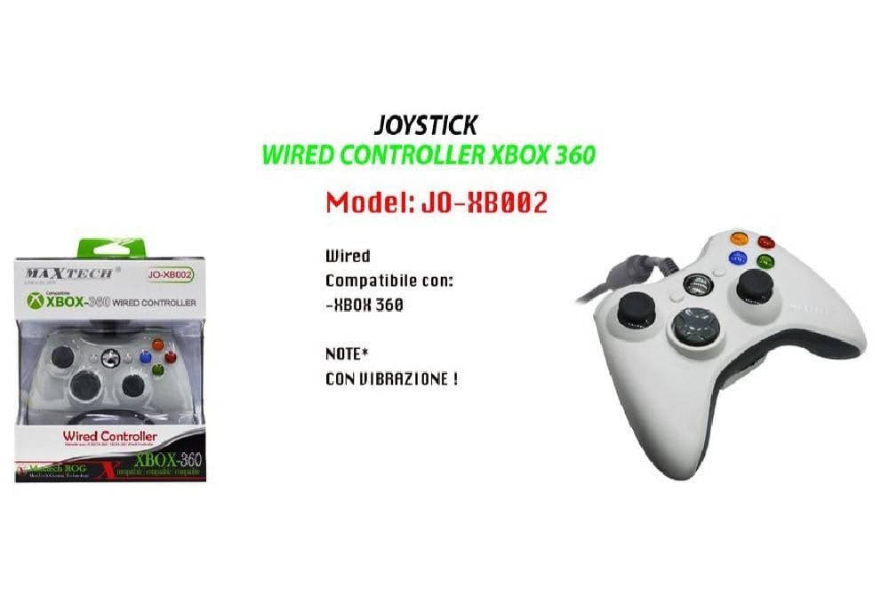 JOYSTICK CONTROLLER CON FILO CAVO USB XBOX 360 WIRED JOYPAD JO-XB002 COMPATIBILE in Controller standard e gamepads Trade Shop italia - Napoli, commercioVirtuoso.it