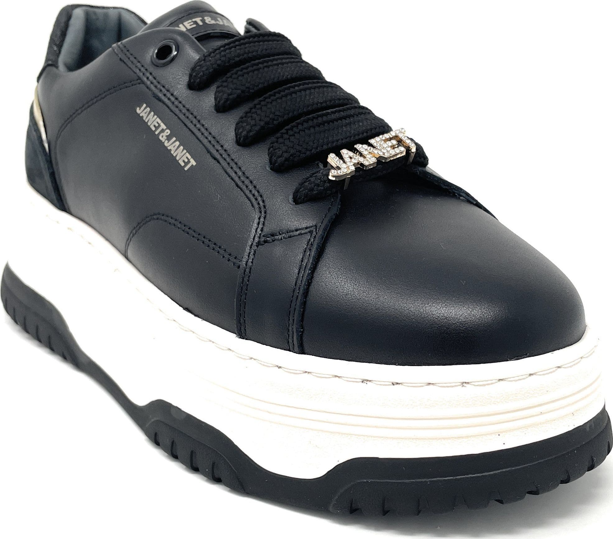 Janet & Janet sneakers donna in pelle black J-422 in Sneaker casual Teresi Calzature - Marsala, commercioVirtuoso.it