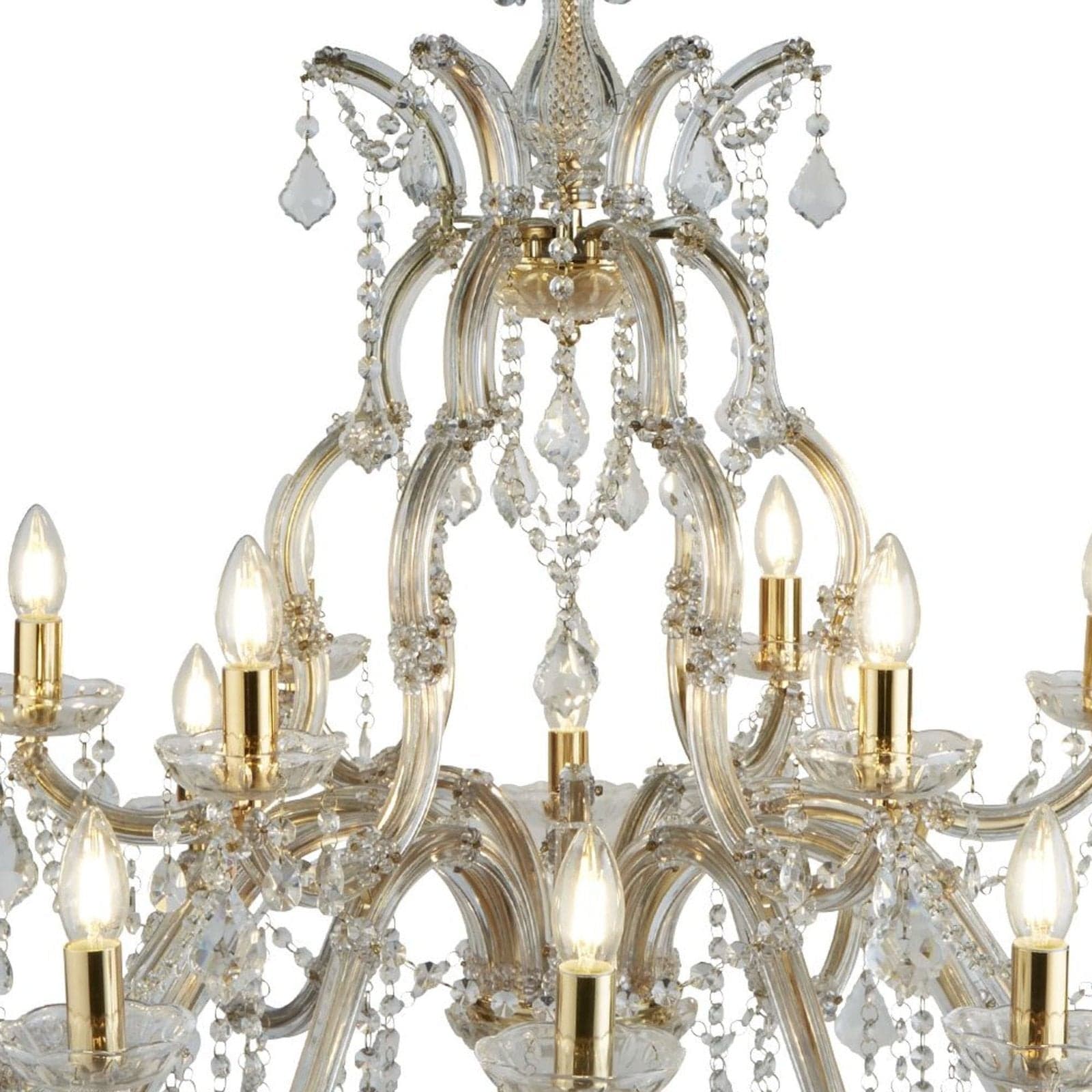 Lampadario Classico Marie Therese Acciaio Adjustable Vetro 18 Luci E14 in Lampade a sospensione LuceArt - Montecorvino Pugliano, commercioVirtuoso.it