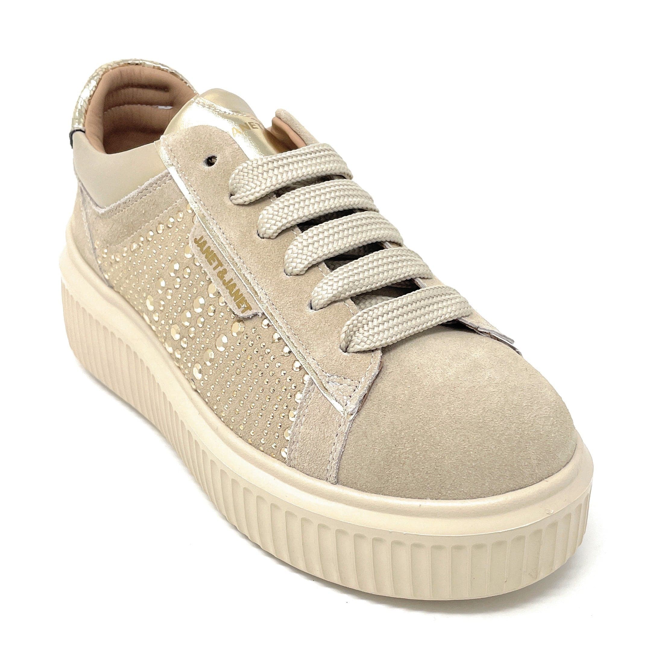 Janet & Janet sneakers donna in camoscio frost gold J-401 in Sneaker casual Teresi Calzature - Marsala, commercioVirtuoso.it