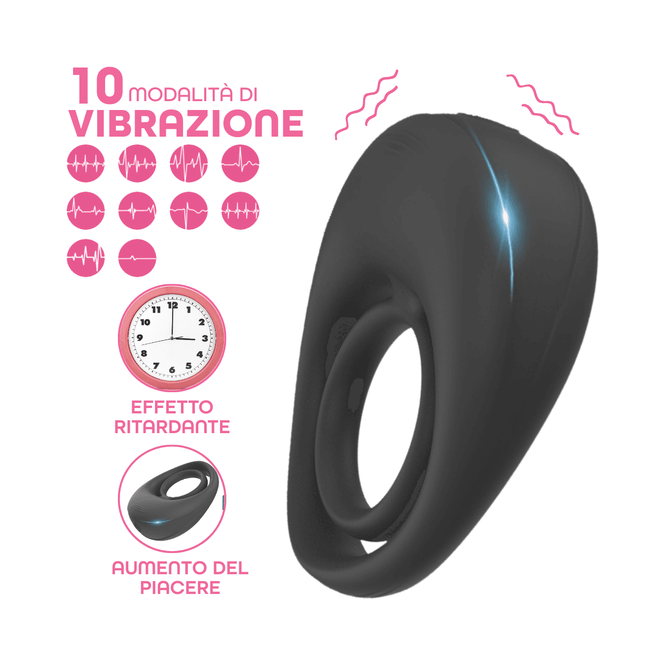 Anello Fallico Vibrante per Pene Stimolatore Clitoride Ritardante in Silicone USB in Anelli fallici e vibranti Do You Erotic - Napoli, commercioVirtuoso.it