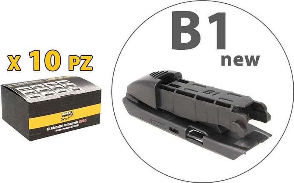 Kit 10 Attacchi B1 New Per Spazzole Tergicristallo Carall S985 Flat e T191 Ibrida in Spazzole di ricambio Scontolo.net - Potenza, commercioVirtuoso.it