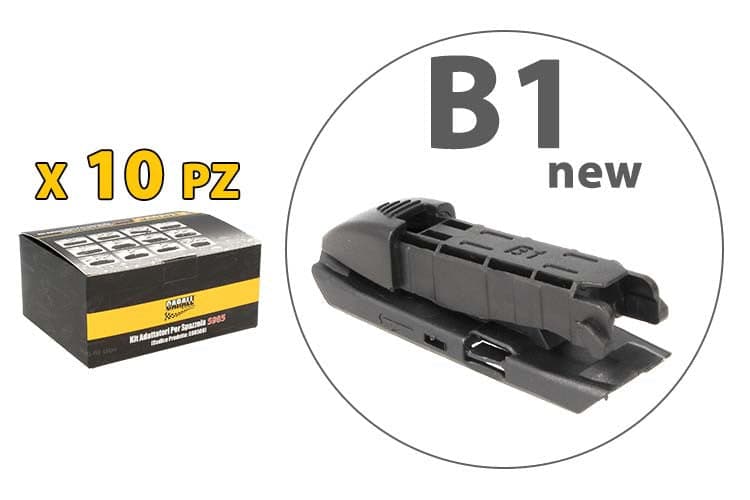 Kit 10 Attacchi B1 New Per Spazzole Tergicristallo Carall S985 Flat e T191 Ibrida in Spazzole di ricambio Scontolo.net - Potenza, commercioVirtuoso.it