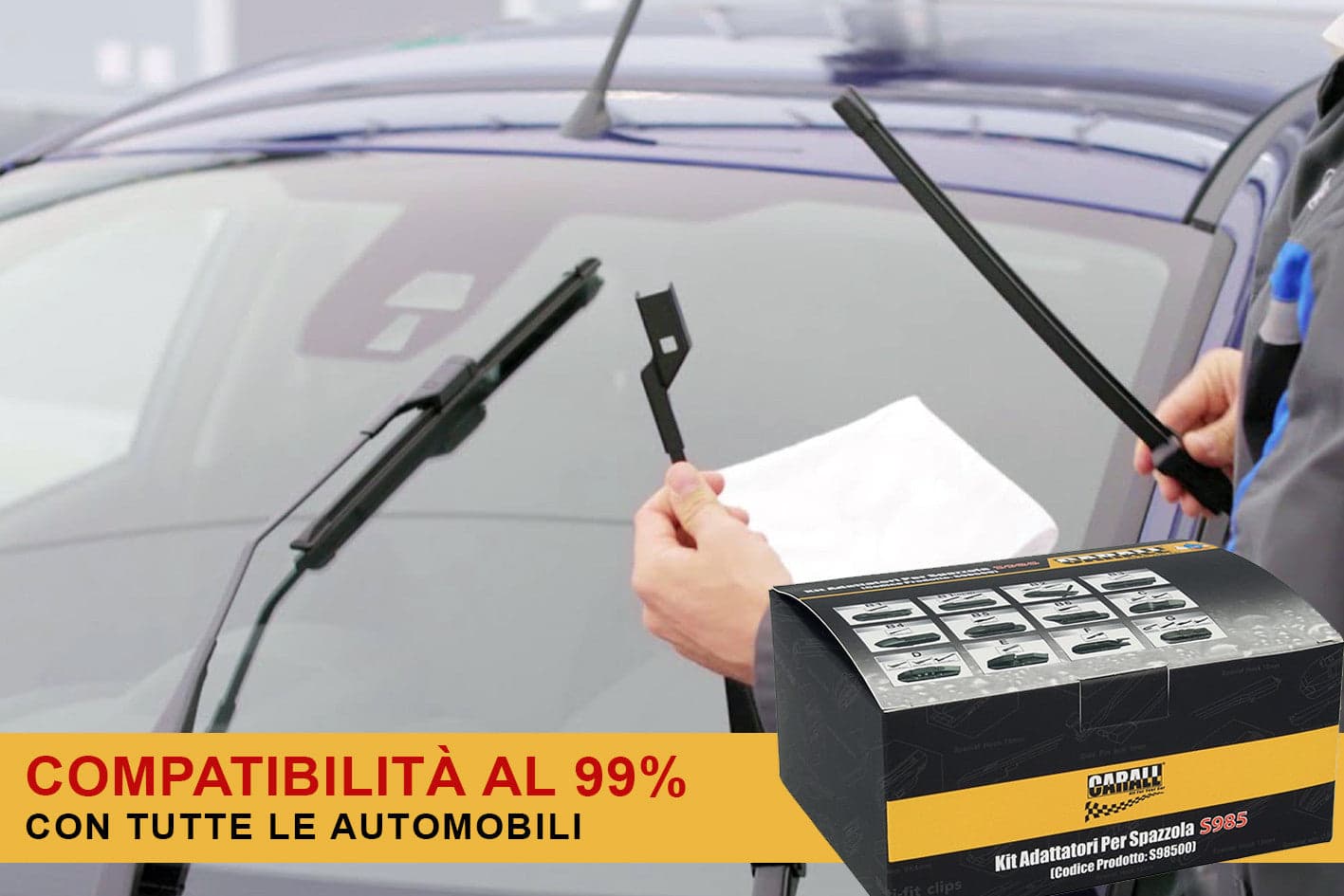 Kit 10 Attacchi B1 New Per Spazzole Tergicristallo Carall S985 Flat e T191 Ibrida in Spazzole di ricambio Scontolo.net - Potenza, commercioVirtuoso.it