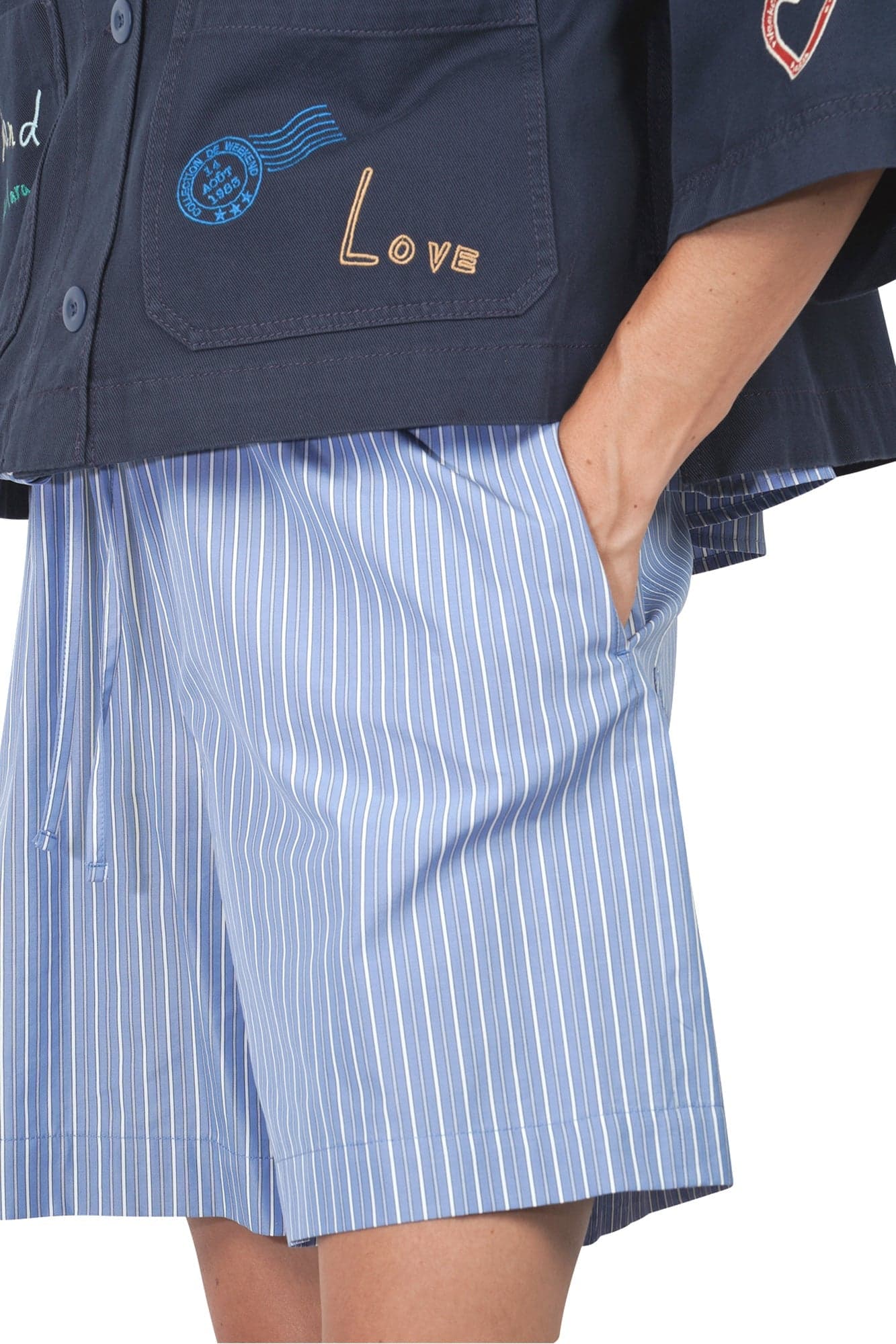 WEEKEND MAXMARA Weekend MaxMara - Shorts - 460896 - Azzurro/Bianco da donna in Pantaloncini Drestige - Casamassima, commercioVirtuoso.it