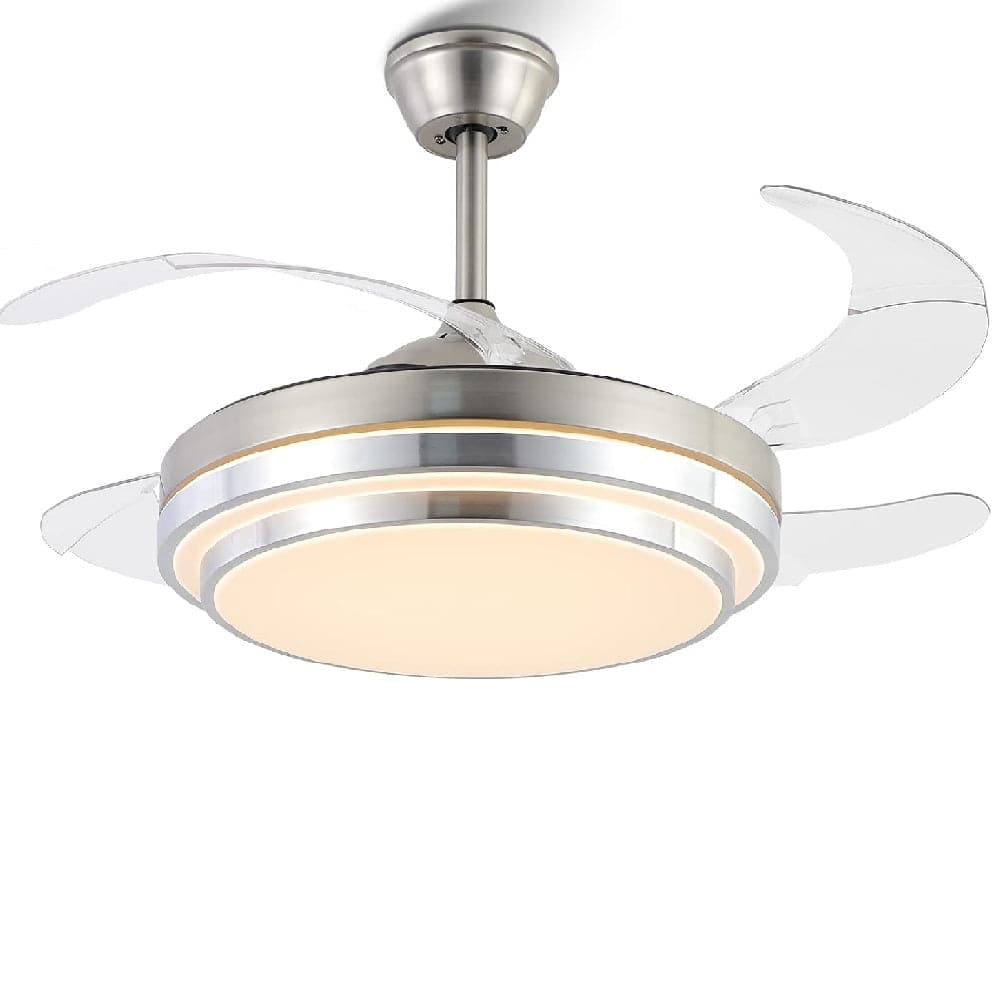 Ventilatore da Soffitto 68W Luce Led 4Pale Richiudibili Dimmerabile Telecomando in Ventilatori da soffitto con lampada Danyx - Casoria, commercioVirtuoso.it