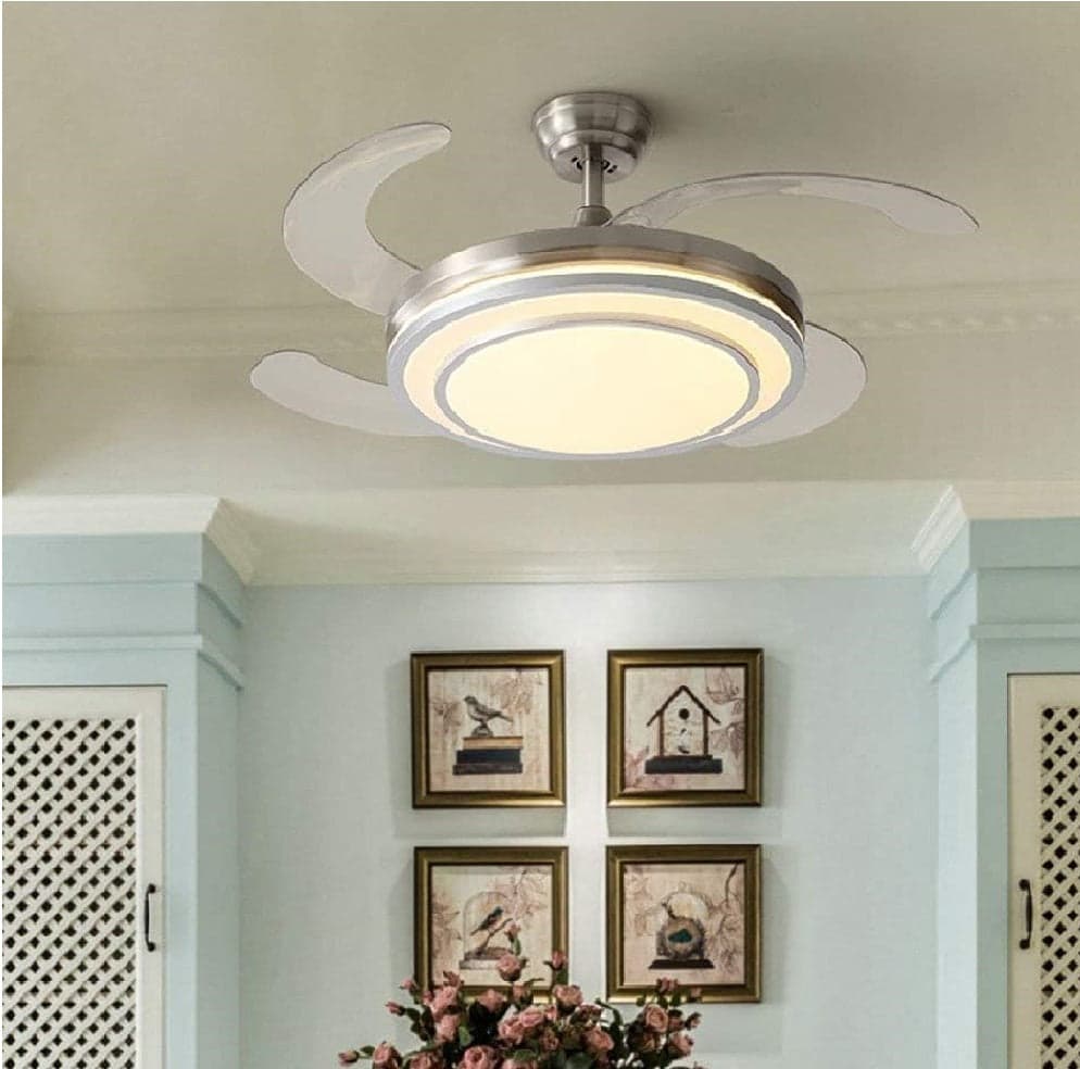 Ventilatore da Soffitto 68W Luce Led 4Pale Richiudibili Dimmerabile Telecomando in Ventilatori da soffitto con lampada Danyx - Casoria, commercioVirtuoso.it